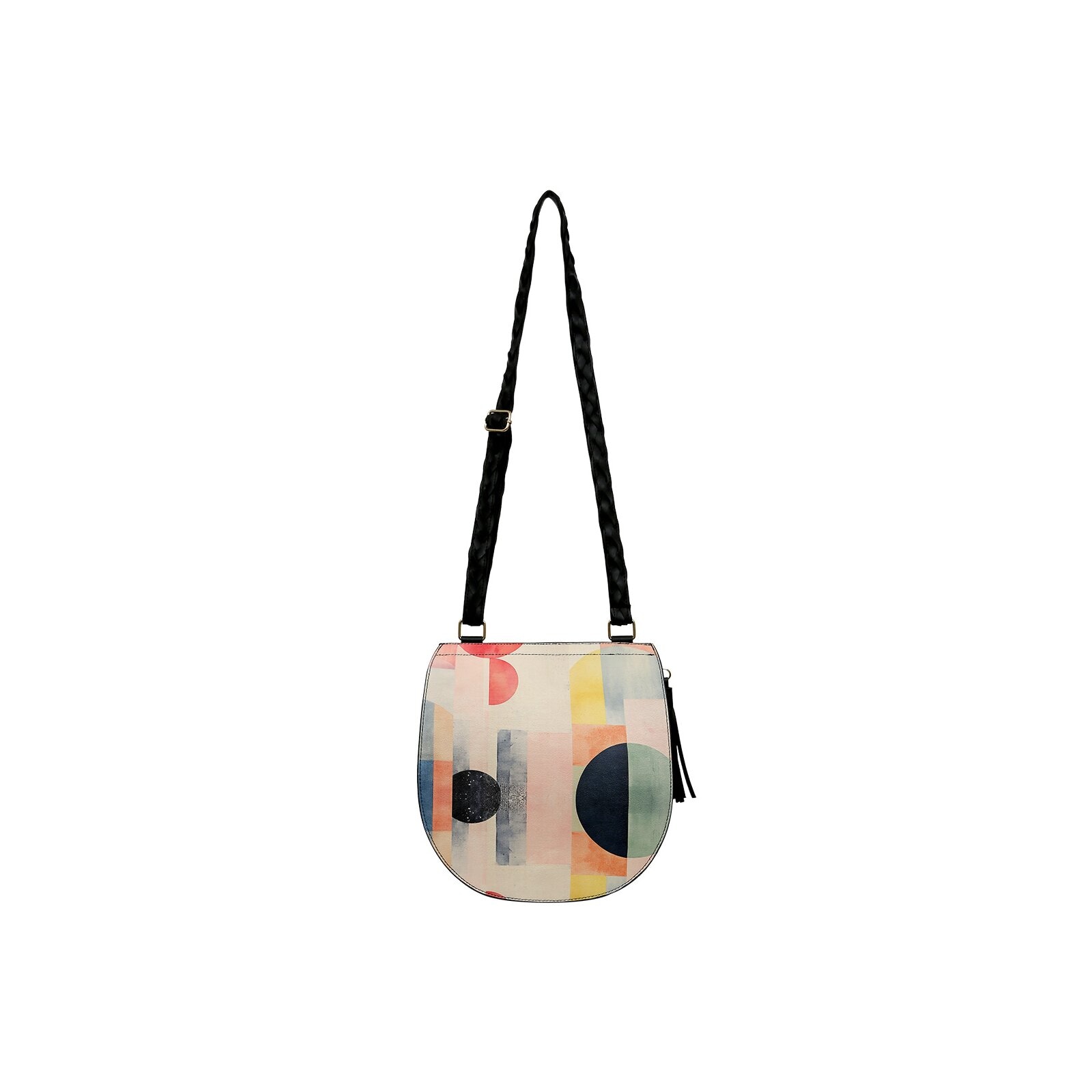 DOGO Umhängetasche »Ivy Bag Umhängetasche Geometric Shapes Damen Schultertasche« Handgefertigt