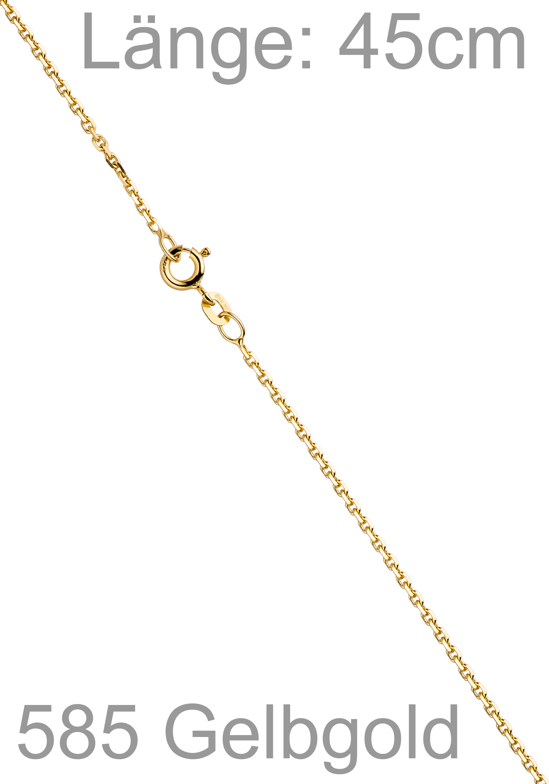 JOBO Goldkette Ankerkette 585 Gold 45 cm 1,2 mm
