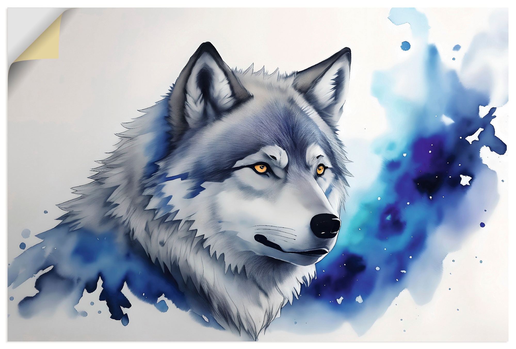 Artland Wandbild "Wolf" Wolfbilder 1 Stk. tlg. als Alubild, Leinwandbild, Poster, Wandaufkleber in verschied. Größen