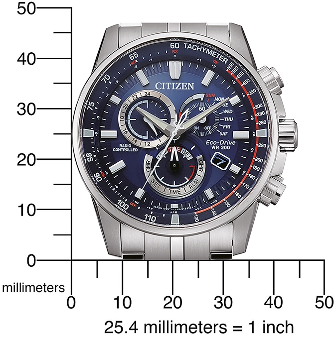 Citizen Funkchronograph »CB5880-54L«, Armbanduhr, Herrenuhr, Solar, Stoppfunktion