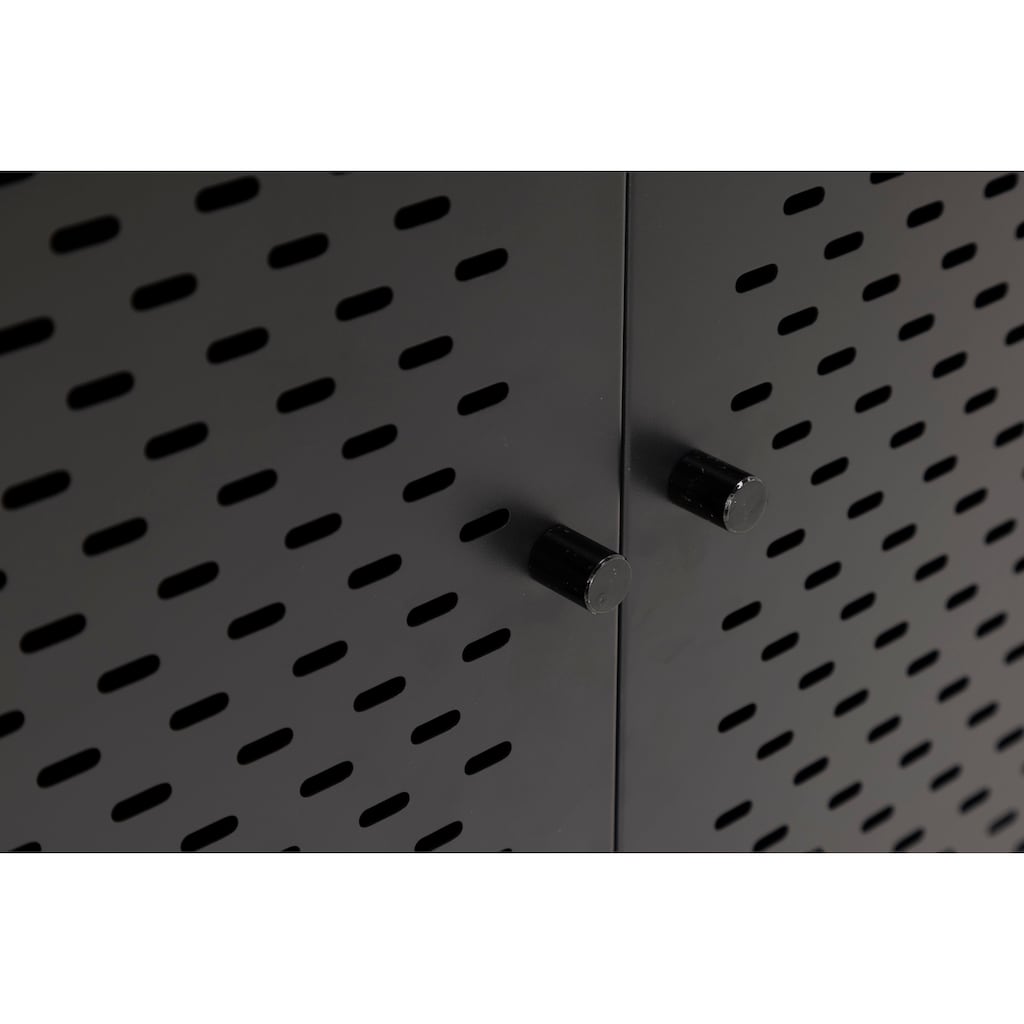 andas Hochschrank »New York«, schwarzes Metall, 2 Türen, Höhe 160 cm