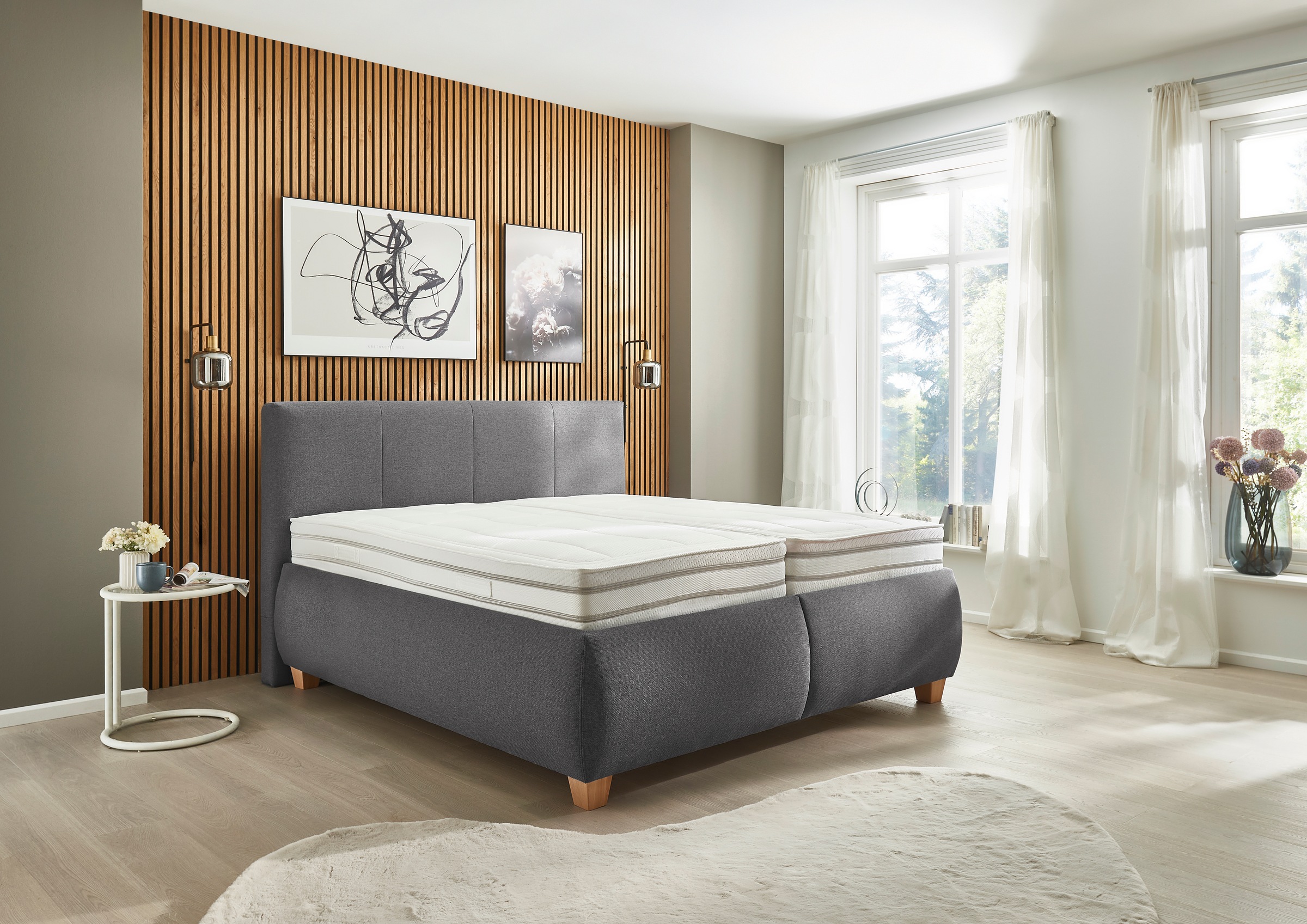 Die PlanBar Polsterbett »OC-ON20004« inkl. Matratzen u. Lattenrahmen, belastbar bis 200 Kg, 160/180x200cm