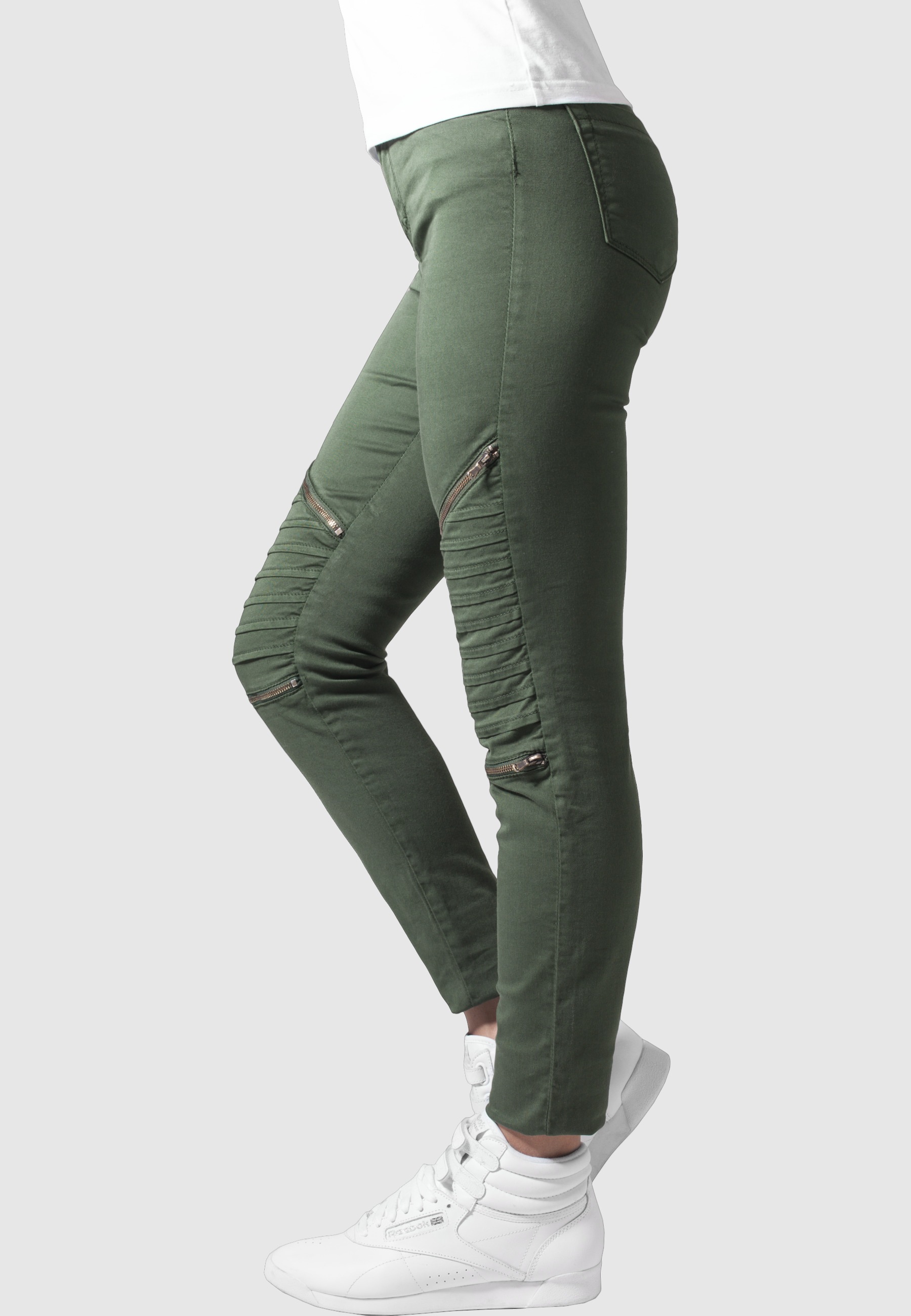 URBAN CLASSICS Bequeme Jeans »Urban Classics Damen Ladies Stretch Biker Pants« 1 Stk.