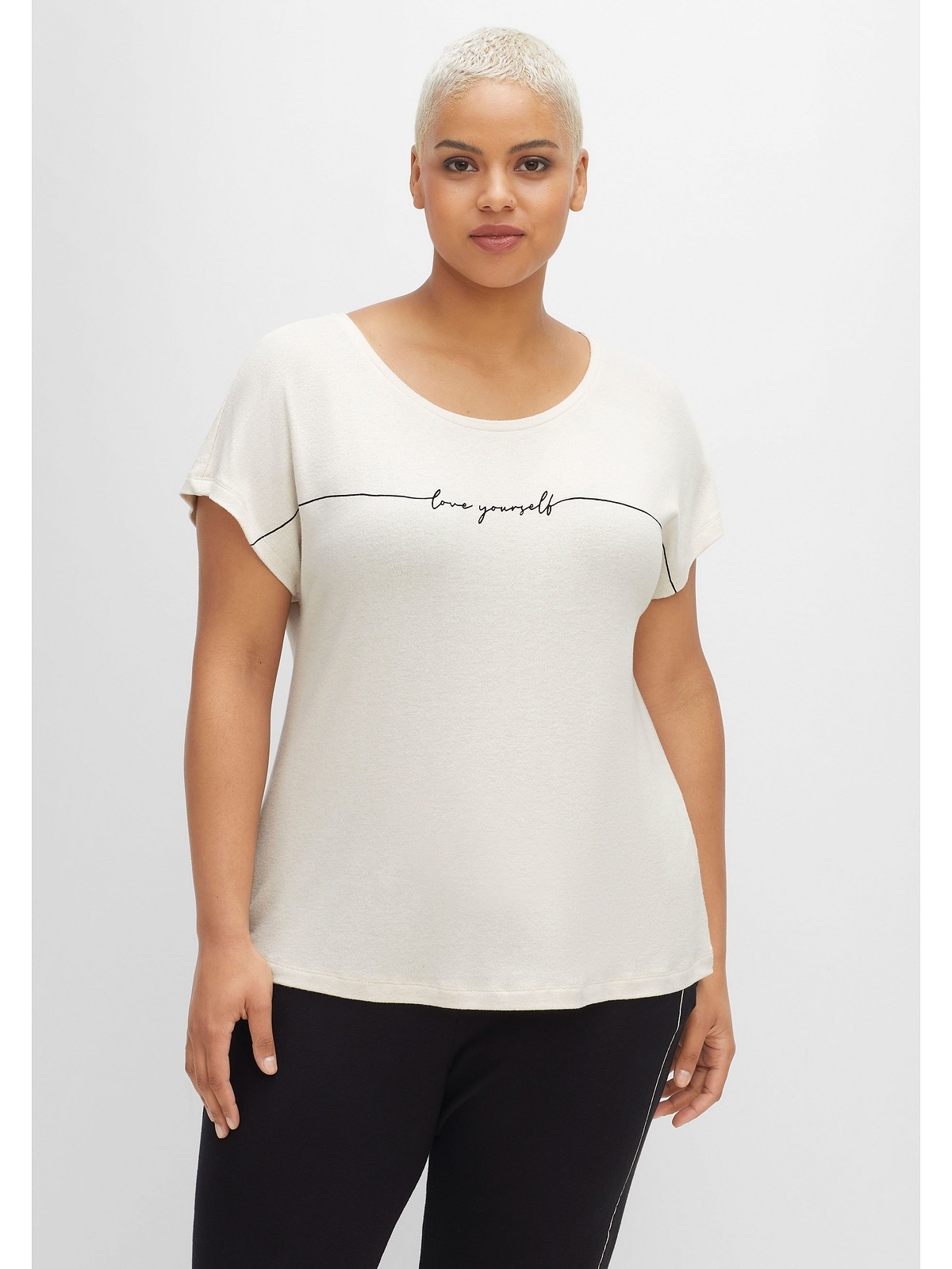 sheego by Joe Browns T-Shirt »Große Größen«, mit Soft-Touch in  Feinstrick-Optik für kaufen | BAUR