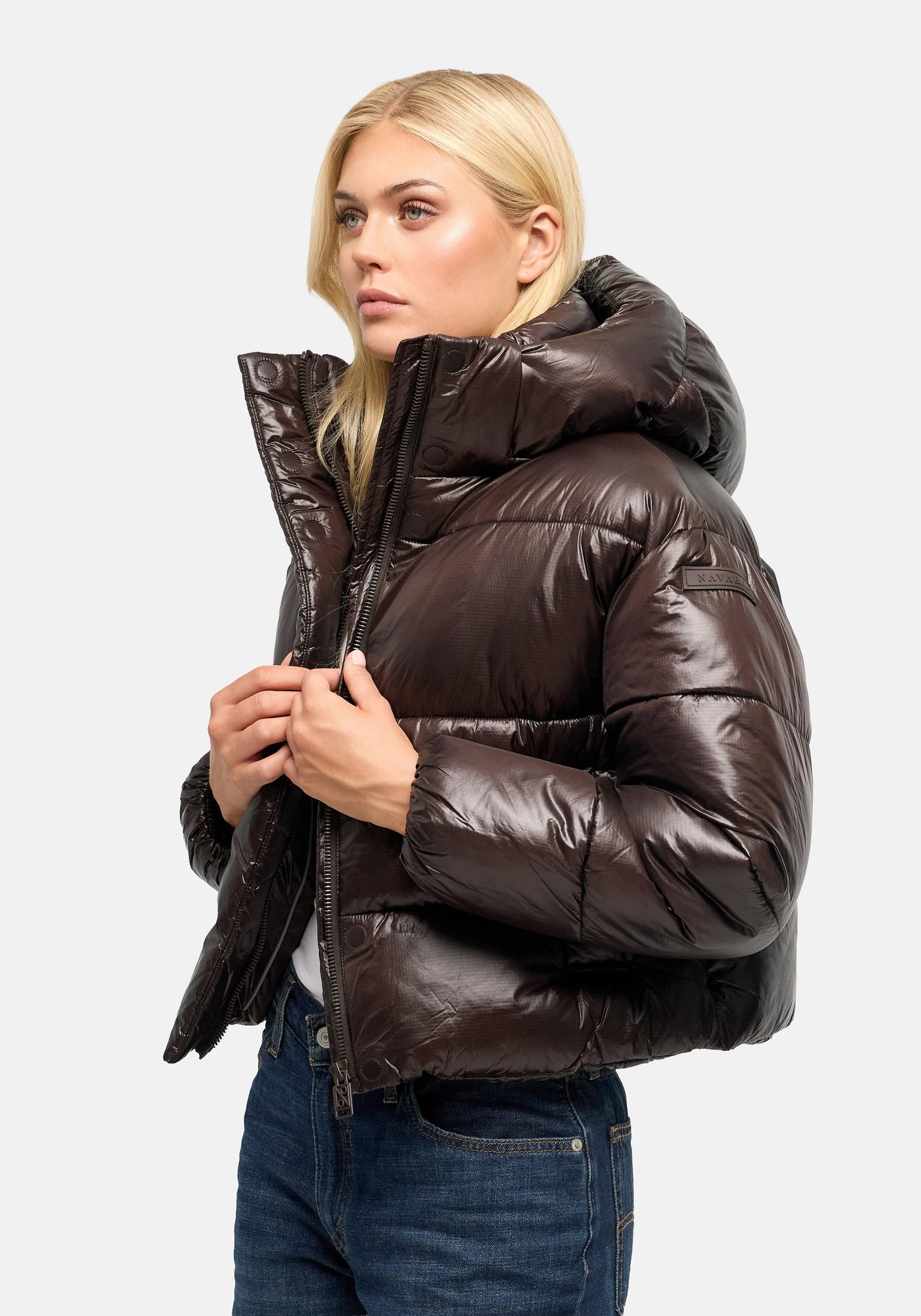 Navahoo Outdoorjacke "Polar-Unit 14" mit Kapuze Damen Steppjacke mit abnehmbarer Kapuze