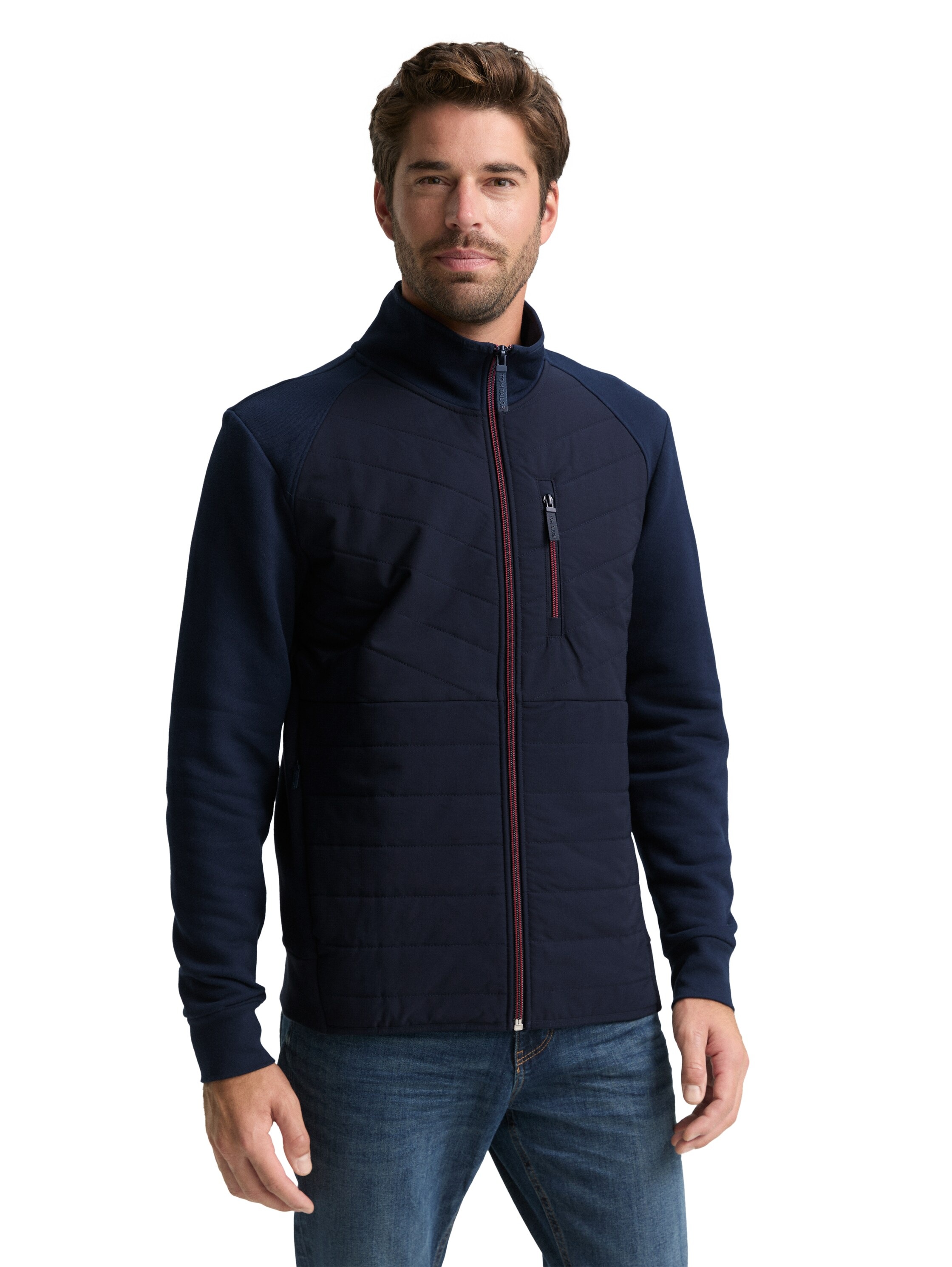 TOM TAILOR Sweatjacke mit Logo Stickerei günstig online kaufen