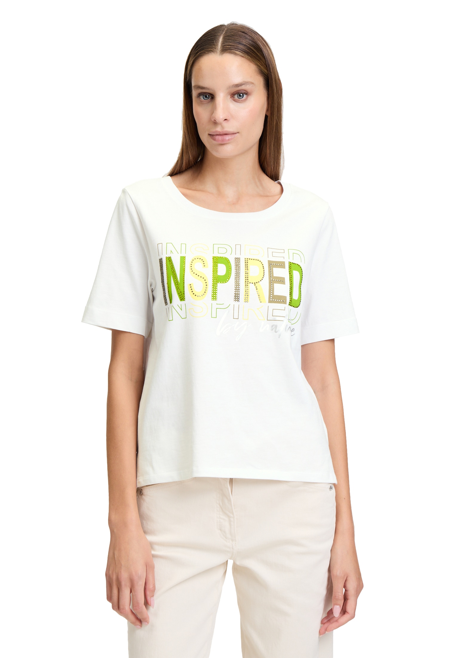 Betty Barclay Kurzarmshirt "Damen mit Aufdruck", 1 Stk. Glitzersteine günstig online kaufen