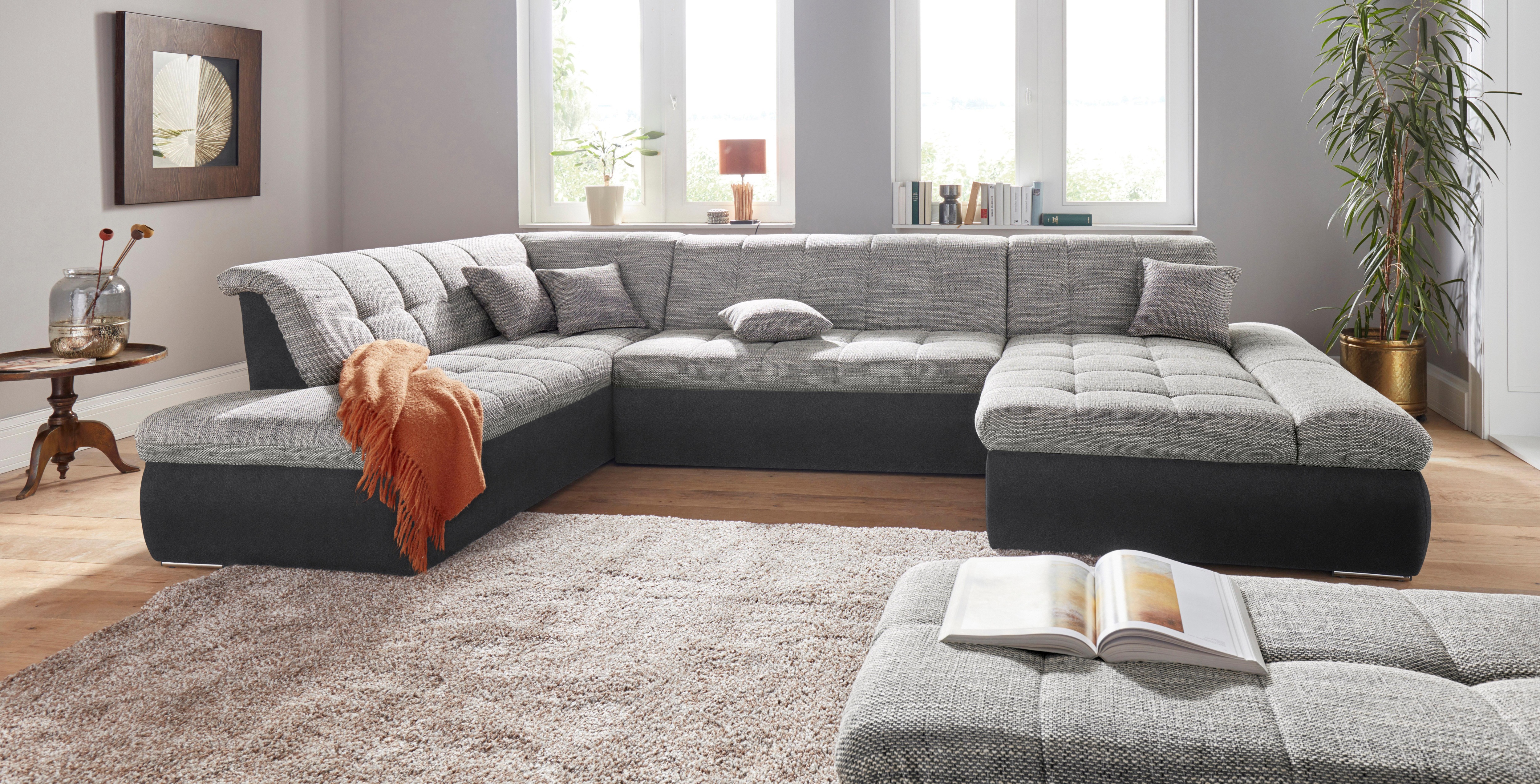 Thumbnail - DOMO collection Wohnlandschaft "PB Moric wahlweise mit Bettfunktion und Armteilverstellung U-Form", XXL-Format B/T/H: 35...