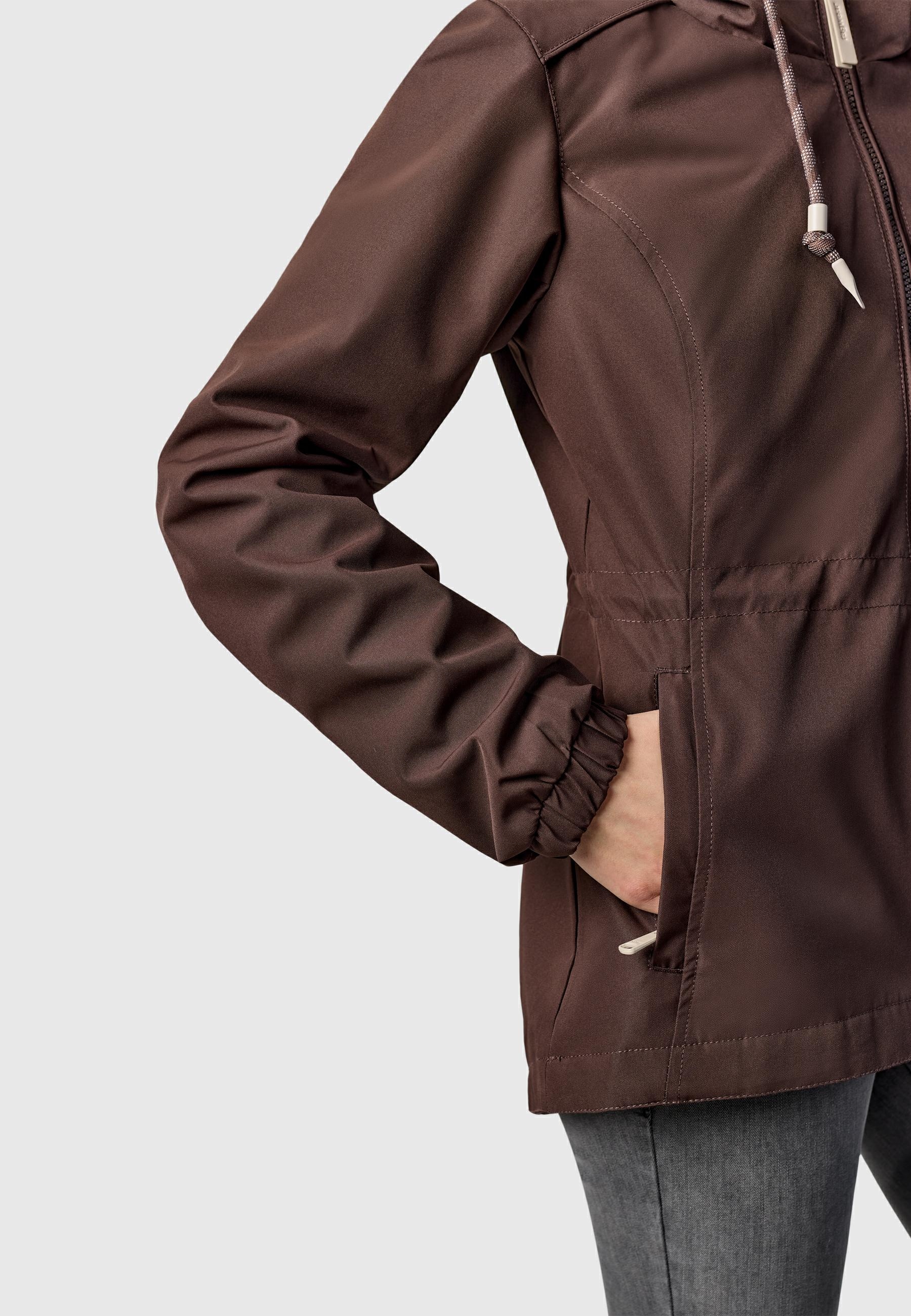 Ragwear Funktionsjacke »Dankka« mit Kapuze Funktionelle Übergangsjacke mit Taillenzugkordel