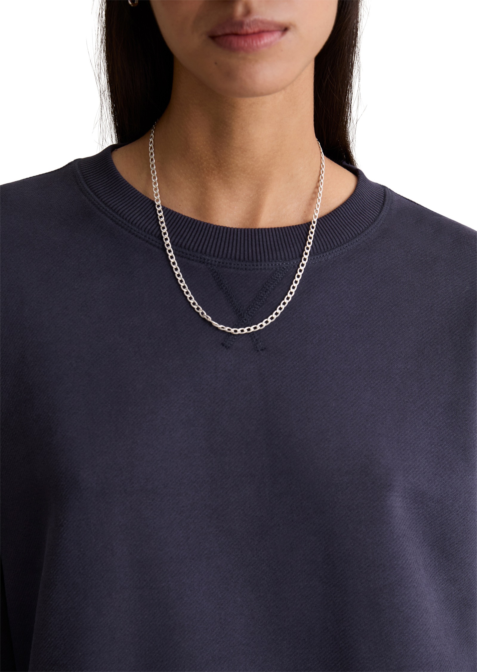 Thumbnail - Marc OPolo DENIM Sweatshirt, basic, lockere Form, mit Seitenschlitzen