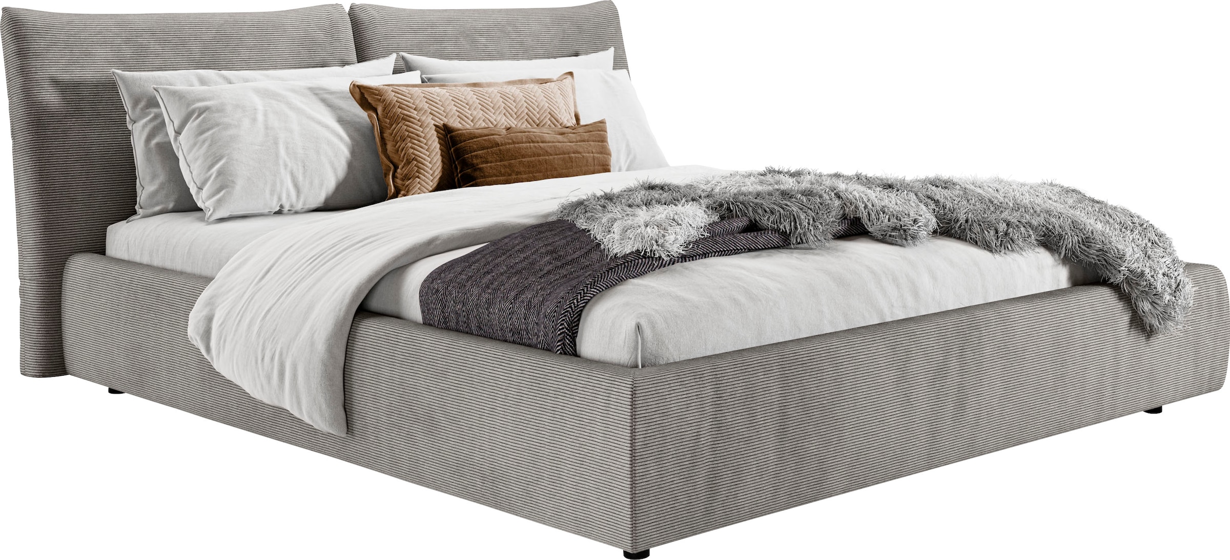 Home affaire "Priora in 4 Breiten bis 200cm" auch in NaturLEDER, Cord, belastbar bis 280kg, auch Überlänge 220 cm