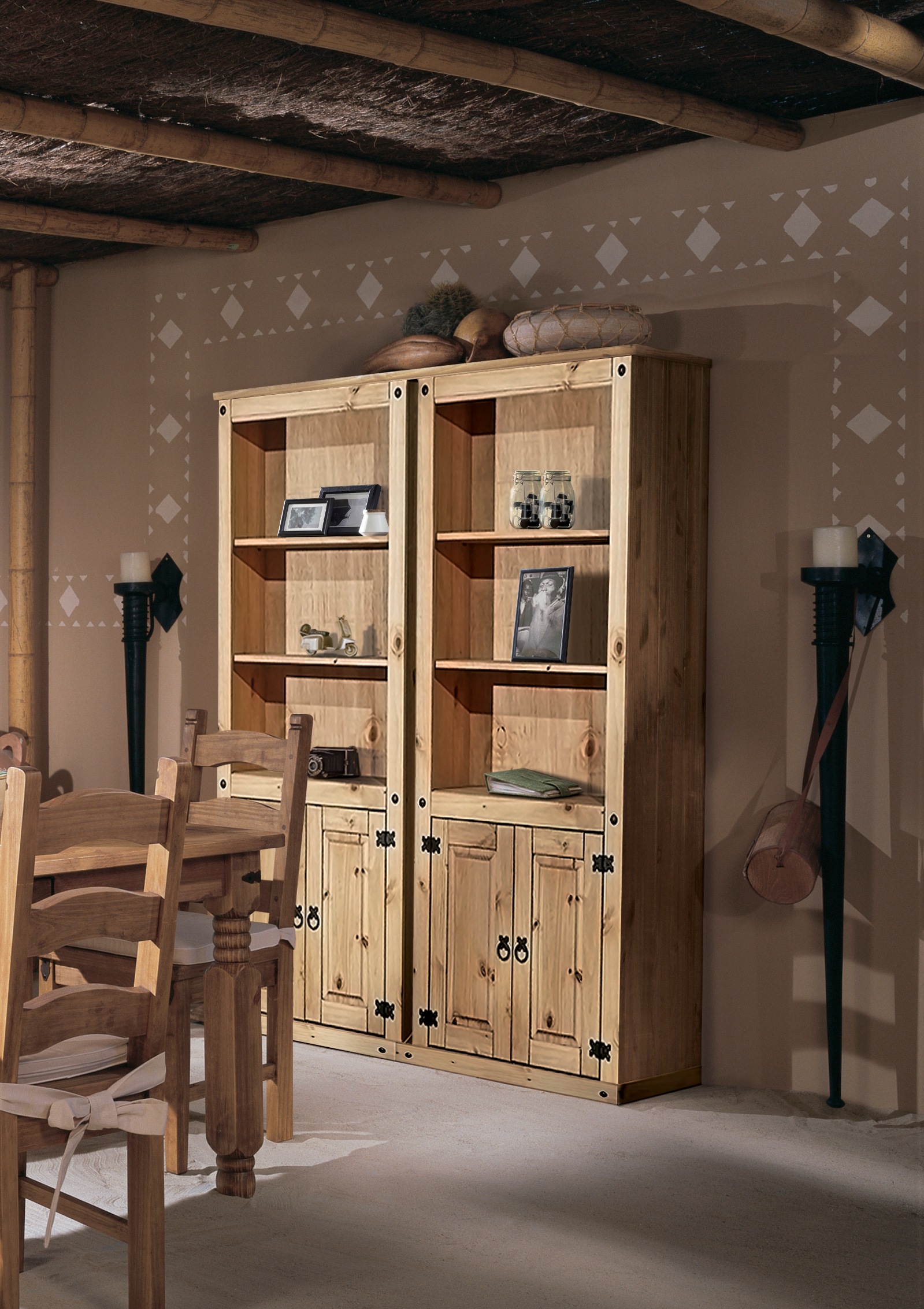 Möbilia Stauraumschrank mit sichtbarer Maserung günstig online kaufen