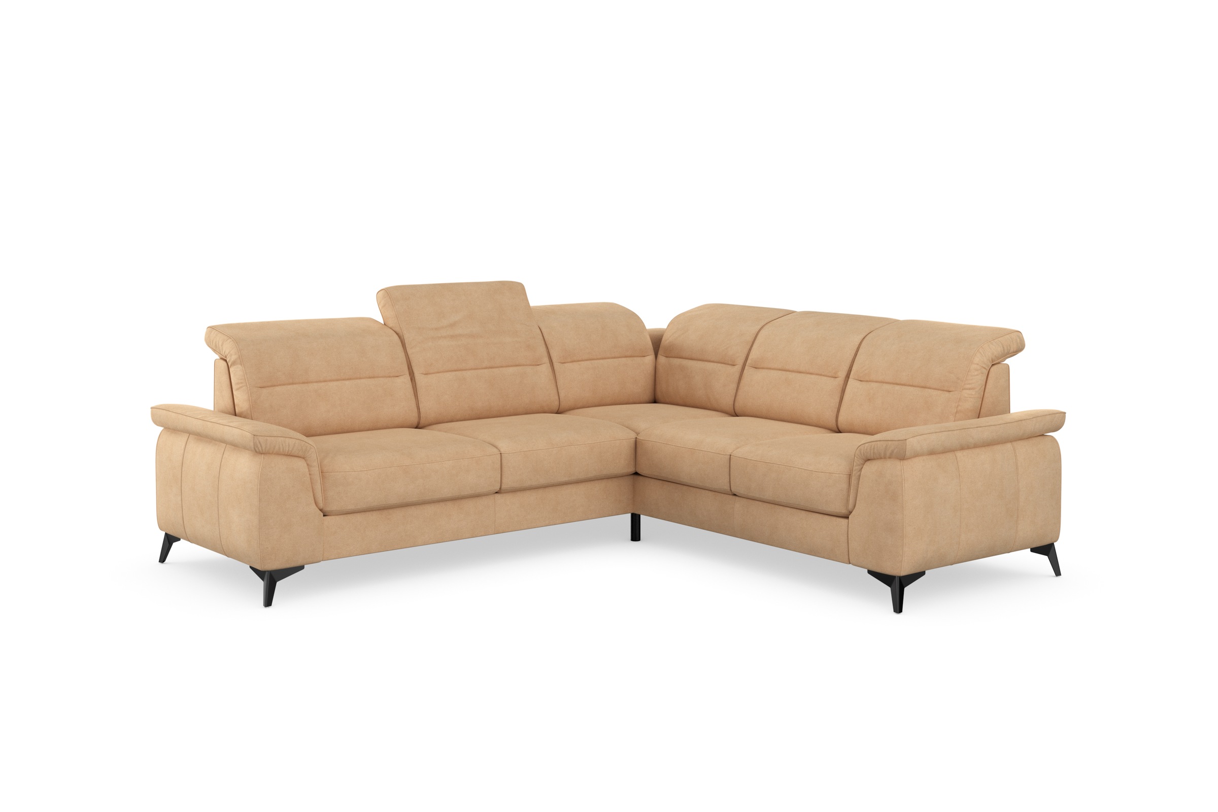 sit&more Ecksofa »Sinatra L-Form«, optinal mit Kopfteilverstellung und Armteilfunktion, Metallfüße