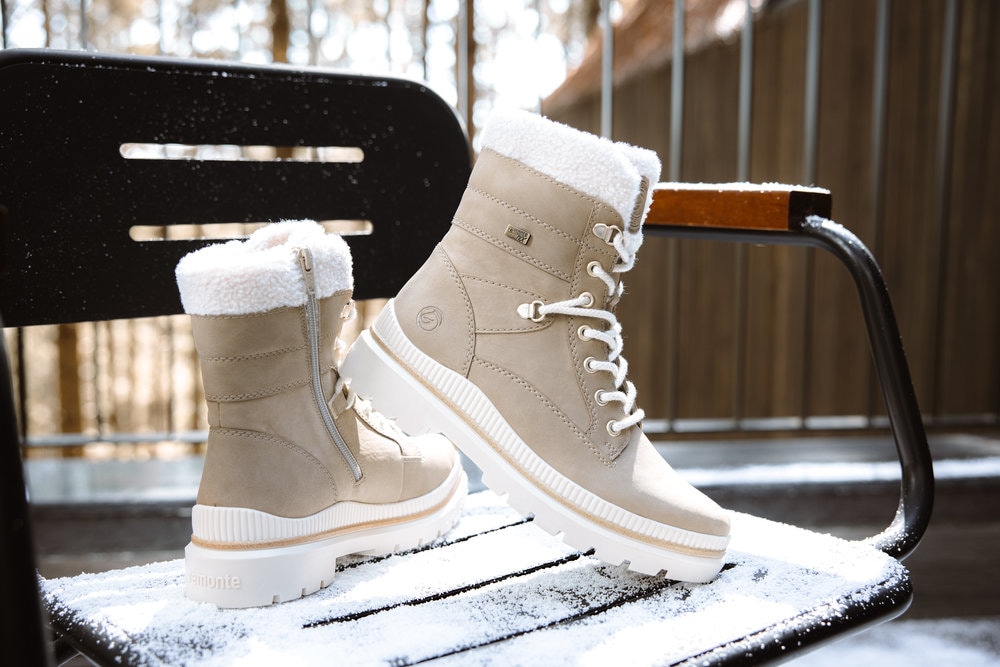 Remonte Winterboots »FIBER-GRIP«, Schnürstiefelette, Profilsohle, mit Schurwollfutter und TEX