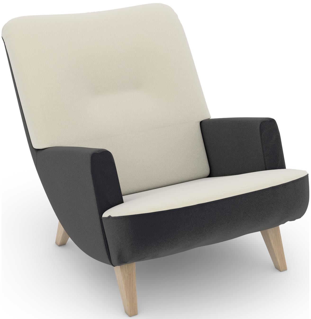 Max Winzer Loungesessel "build-a-chair Borano", im Retrolook, zum Selbstgestalten