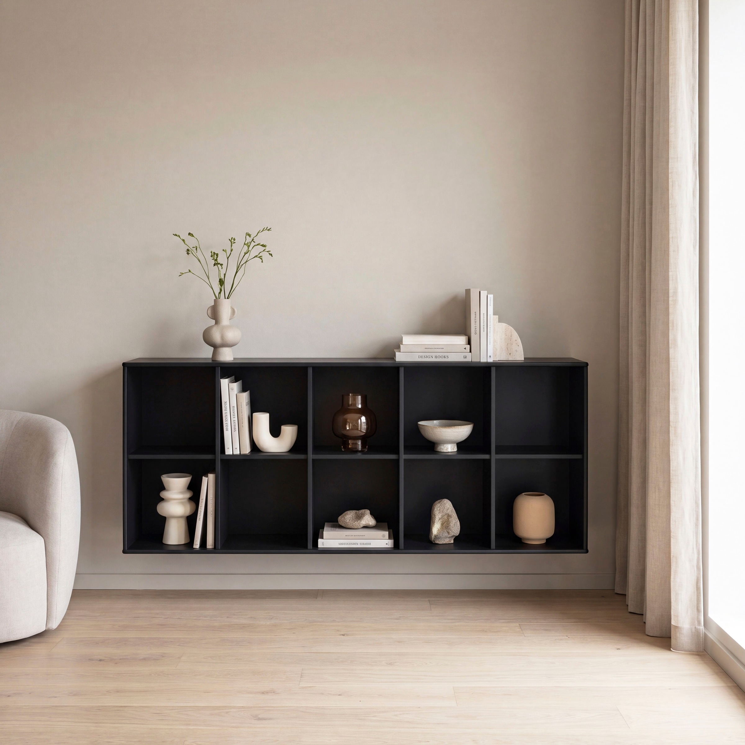 Hammel Furniture Sideboard »Mistral Kubus 117, hängend/stehend montierbar« 1 Stk. tlg. Verstellbar Einlegeböden, B: 169 cm, anpassungsbar Designmöbel