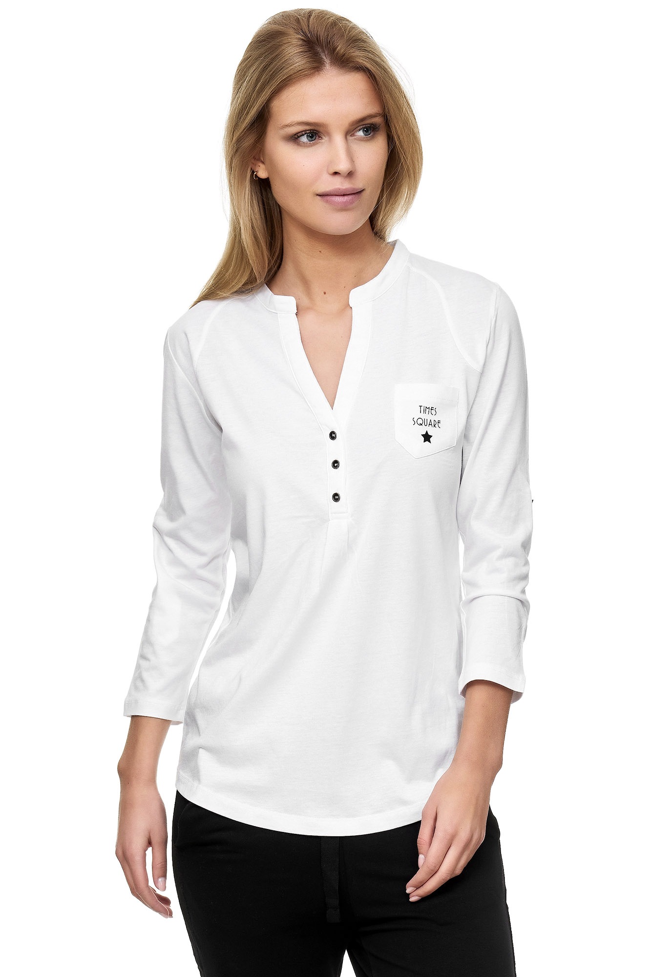 Decay Langarmshirt, mit kleiner Brusttasche