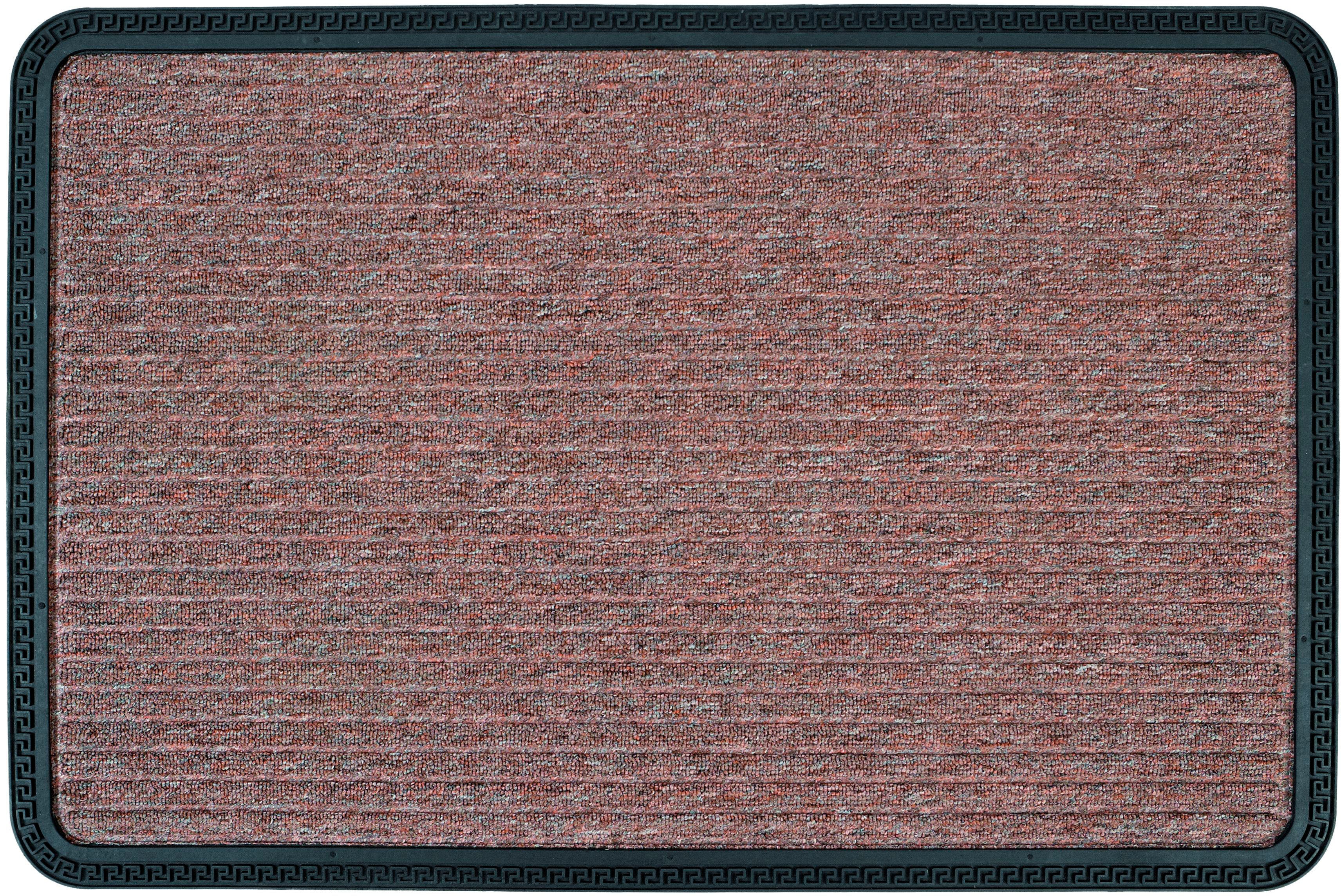 Fußmatte ASTRA, B:40cm H:8mm L:60cm, braun, Gummi, Kunstfaser, Flur, Teppiche, "Border Star 1", Türmatte, Schmutzfangmatte, In -und Outdoor geeignet