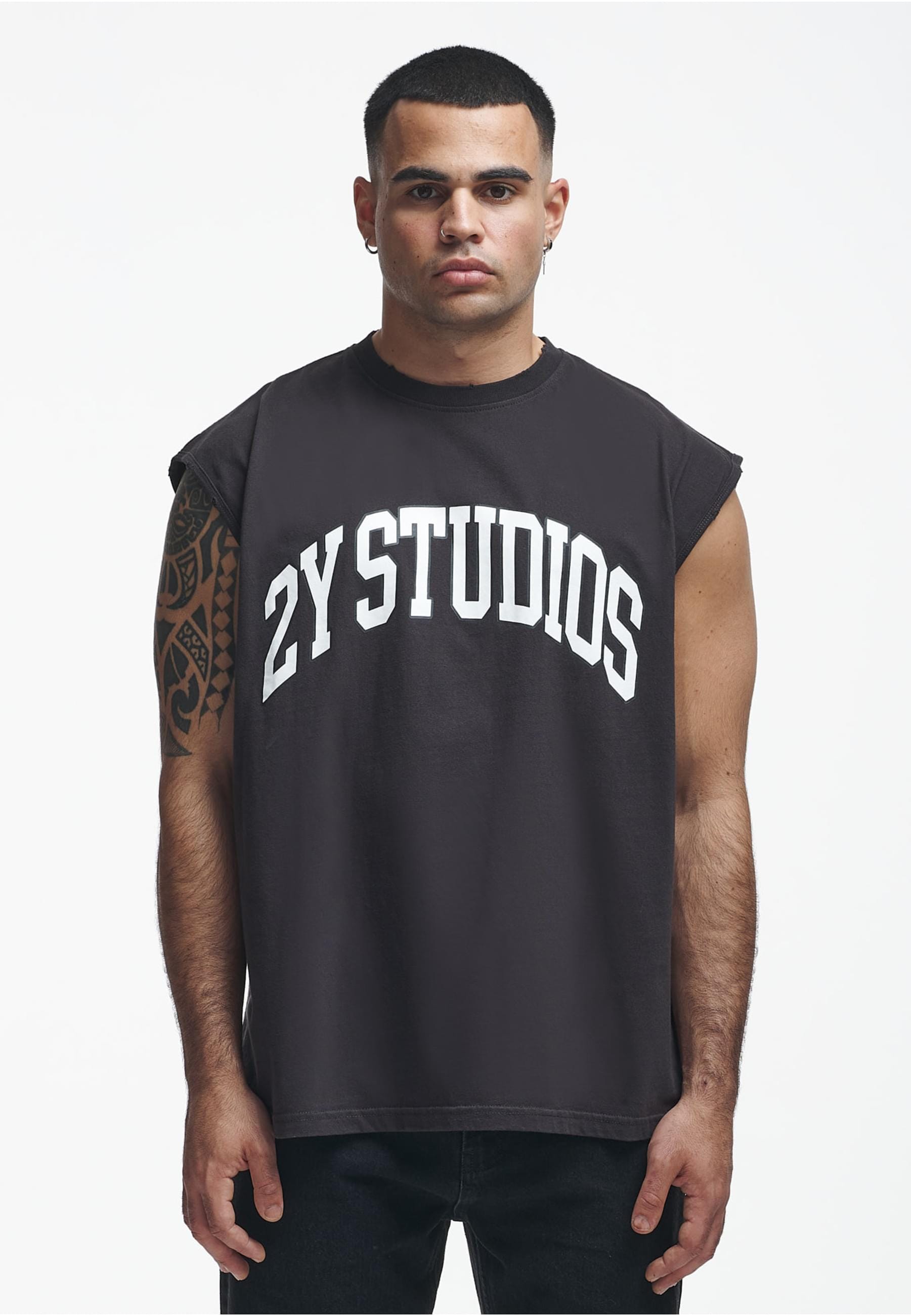 2Y Studios Tanktop »2Y Studios Herren 2Y Logo Oversize Sleeveless Shirt«, (1 tlg.)
