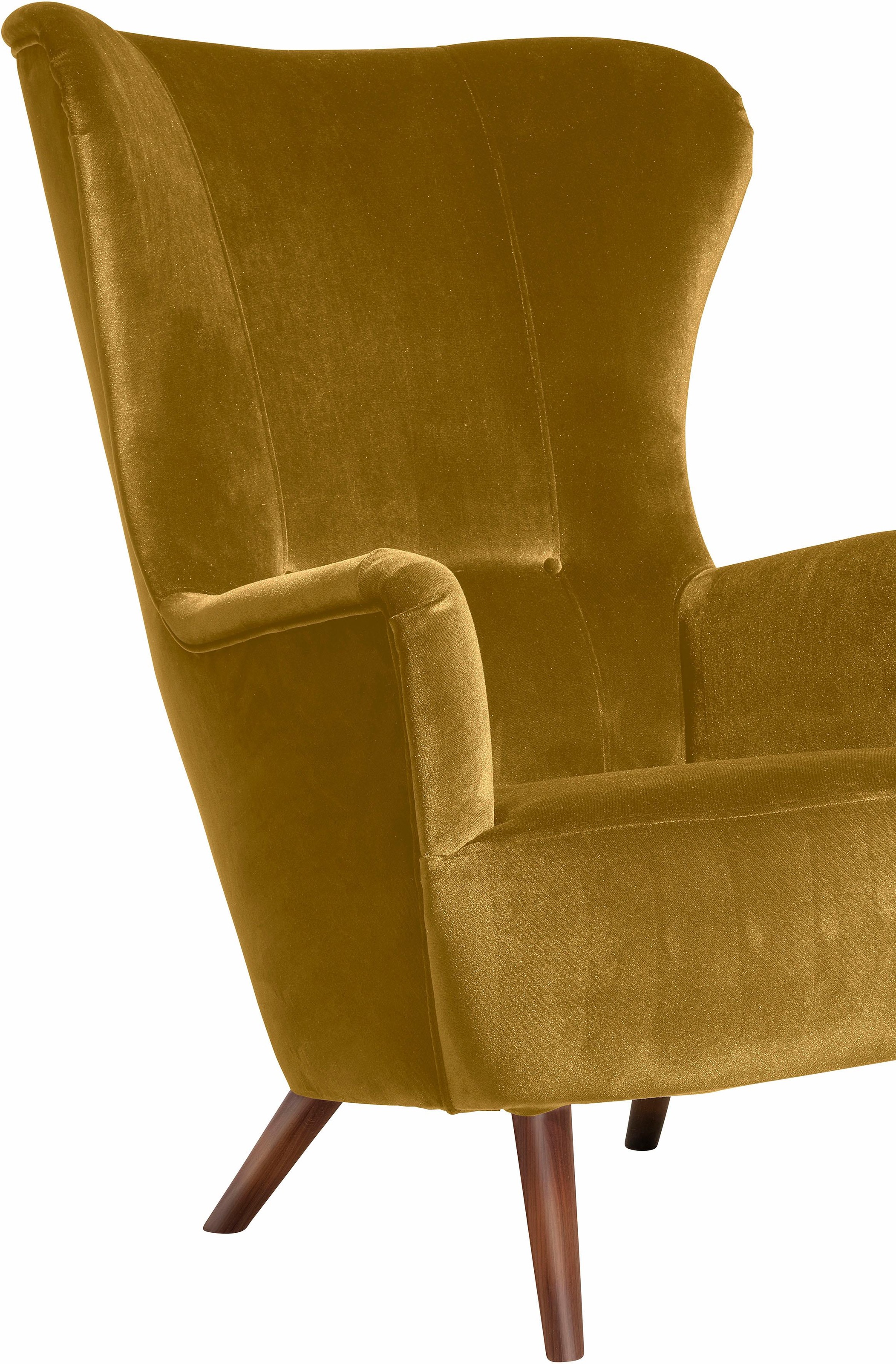 Max Winzer® Sessel »Lianns, Hochlehnsessel, Ohrensessel«, im Retrostil, mit Knopfheftung, Hochlehner