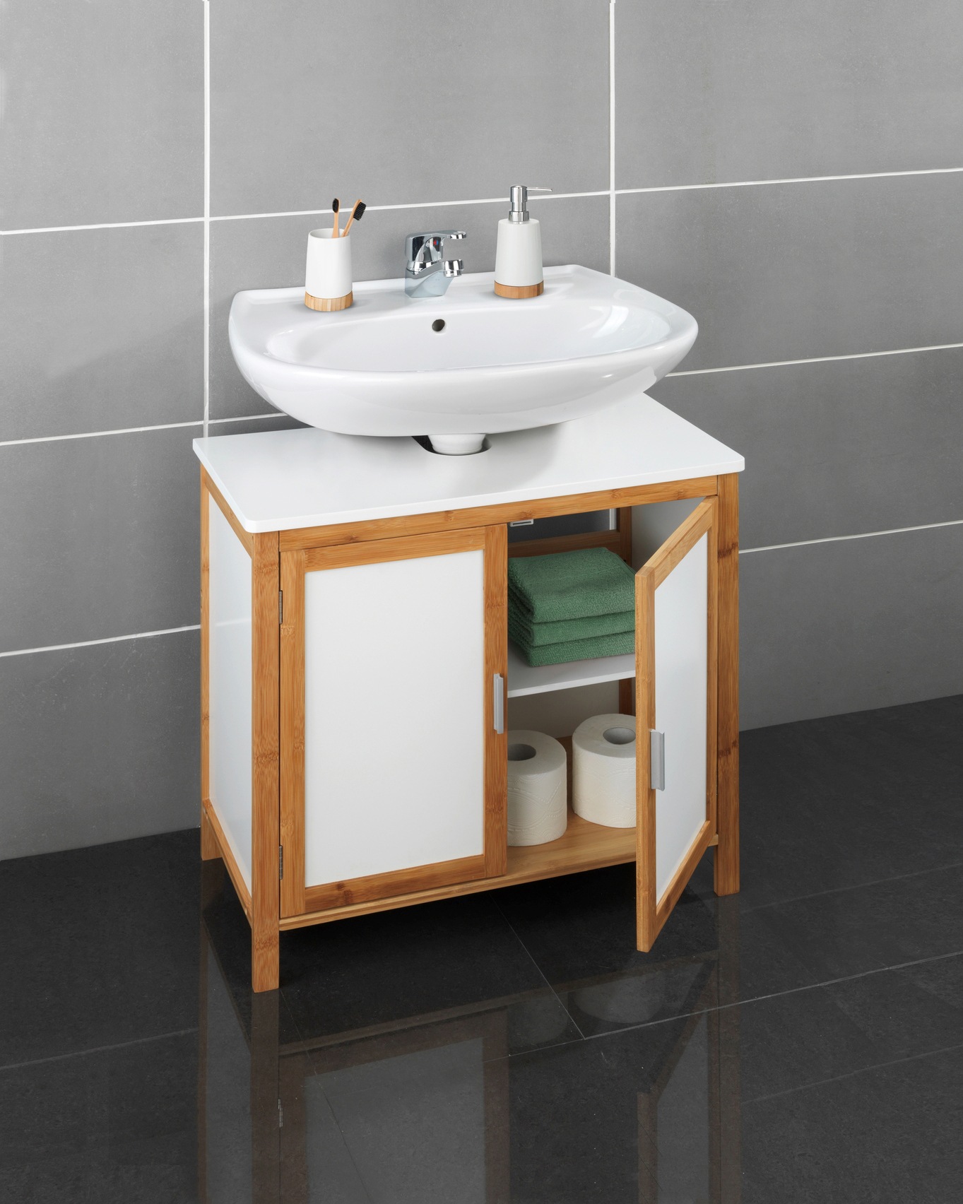 WENKO Waschbeckenunterschrank "Finja" BxTxH: 65x33x60 cm günstig online kaufen