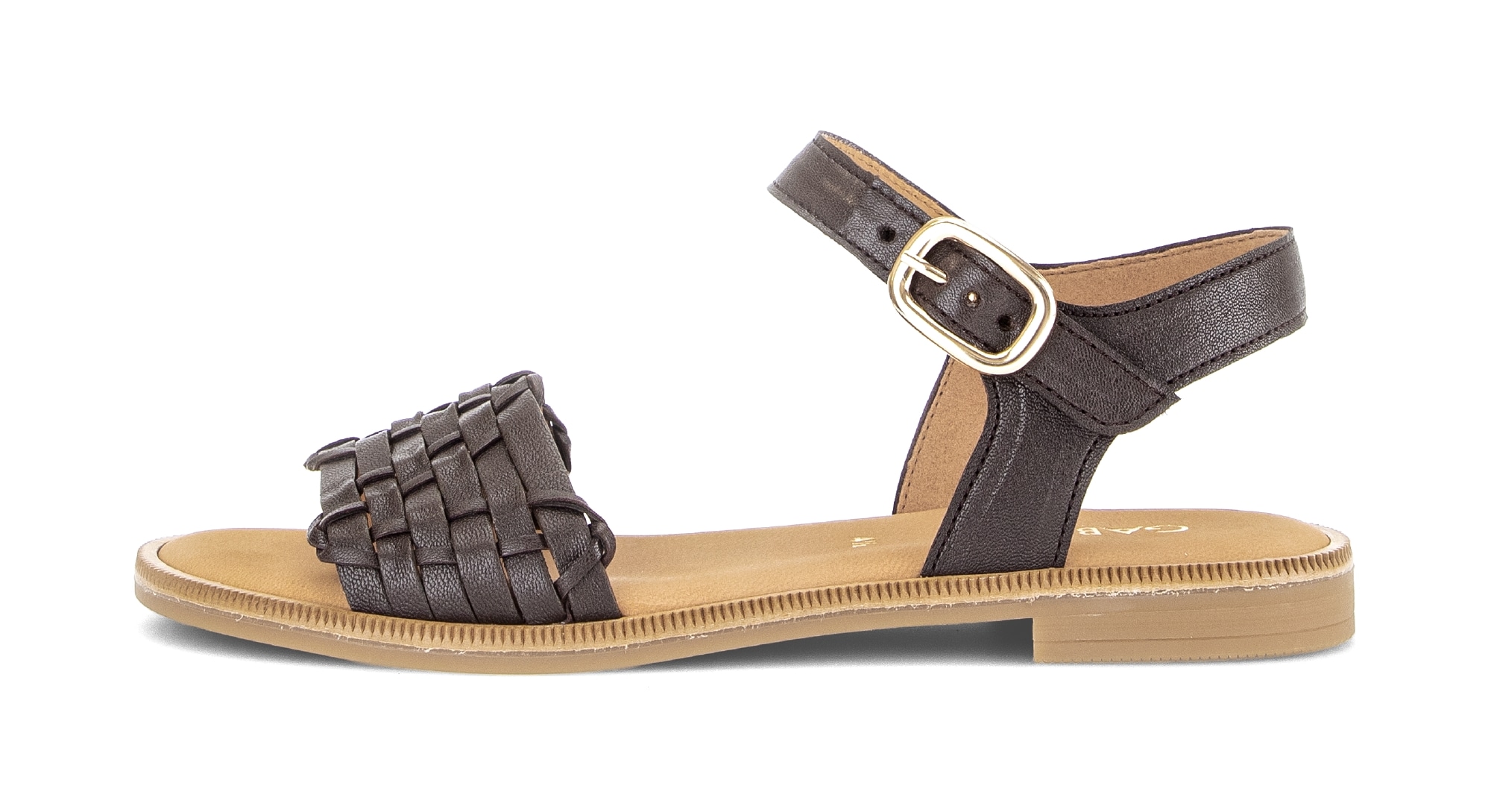 Gabor Riemchensandale  , Blockabsatz, Sommerschuh, Sandalette mit Bandage in Flechtoptik