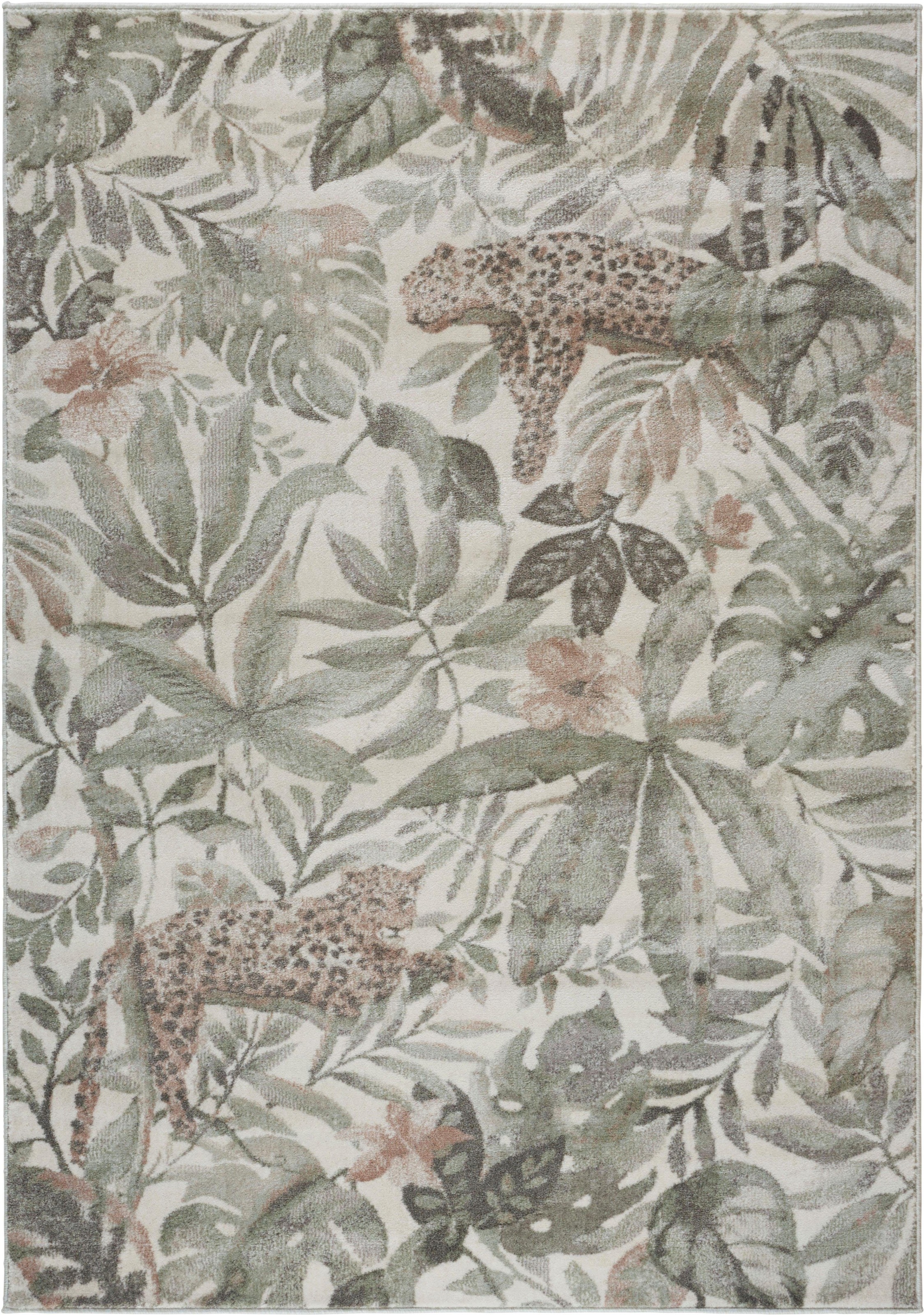 ELLE DECORATION Teppich »Sambre«, rechteckig, 11 mm Höhe, Kurzflor, Besonders weich durch Microfaser,Floral, Pflegeleicht