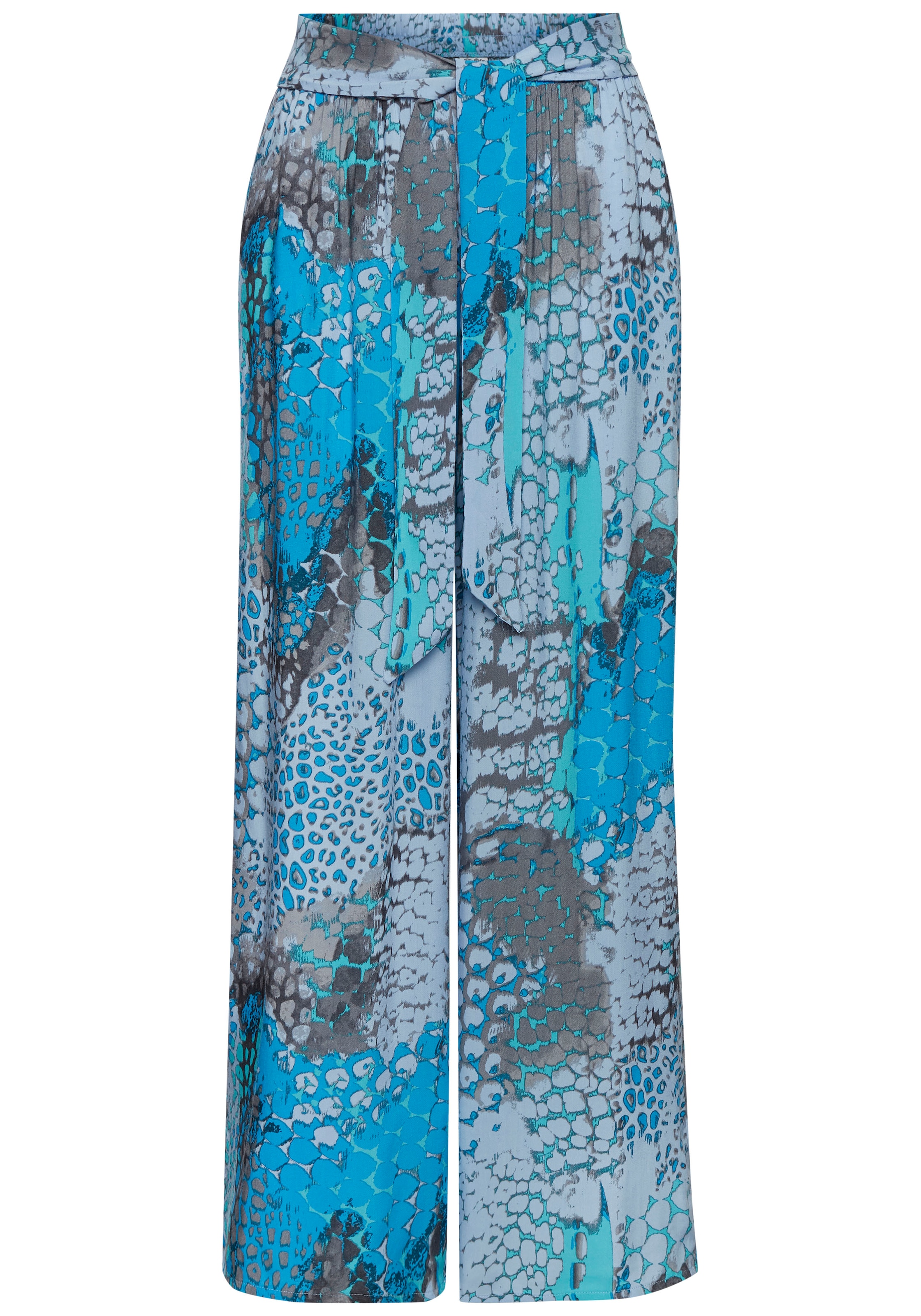 Buffalo Palazzohose, mit Animalprint und elastischem Bund, Schlupfhose, Stoffhose