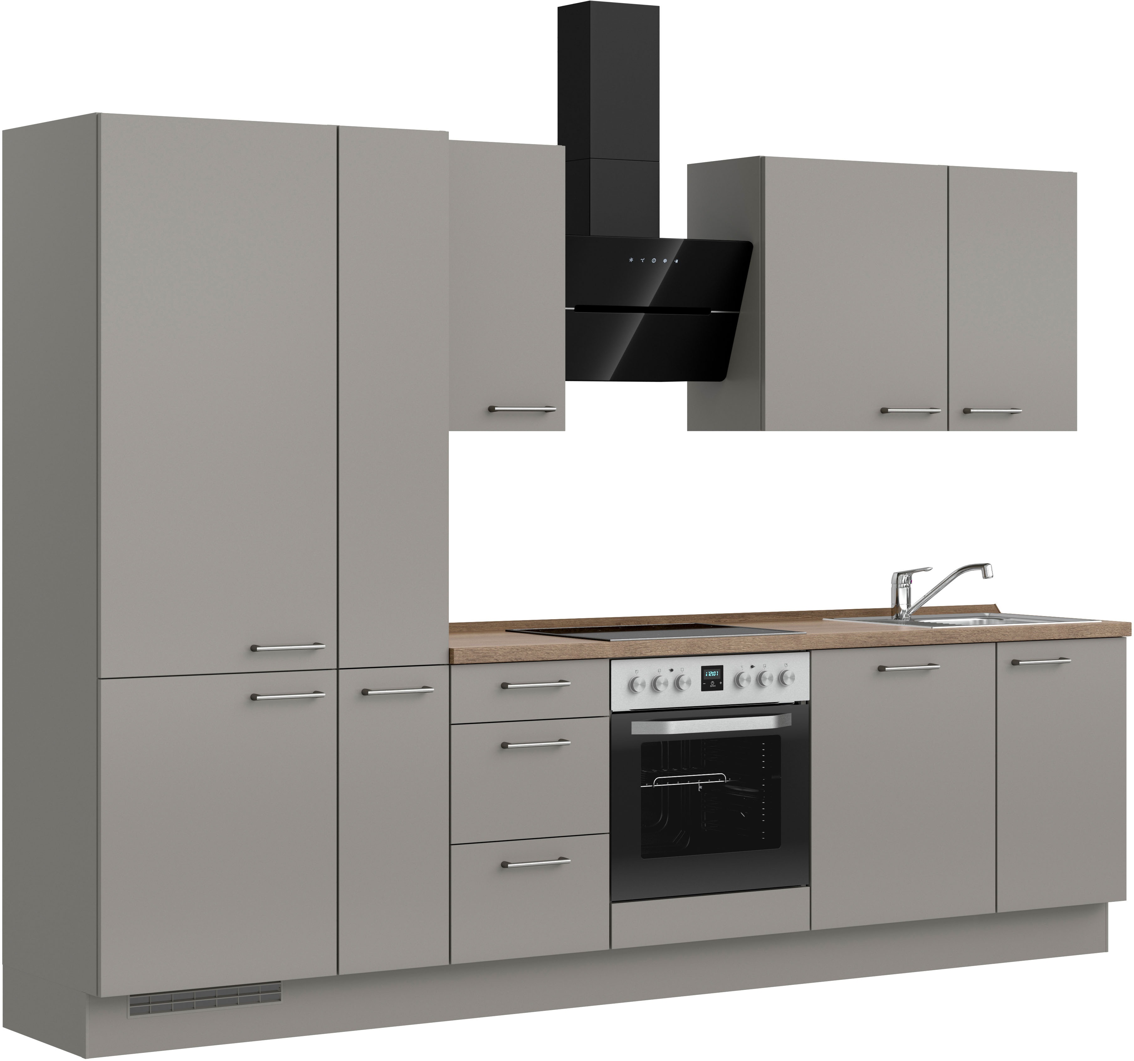 Thumbnail - nobilia Küchenzeile ""Laser II", Ausrichtung wählbar, Breite 300 cm" vormontiert, wahlw. mit unterschiedlichen E-Geräten...