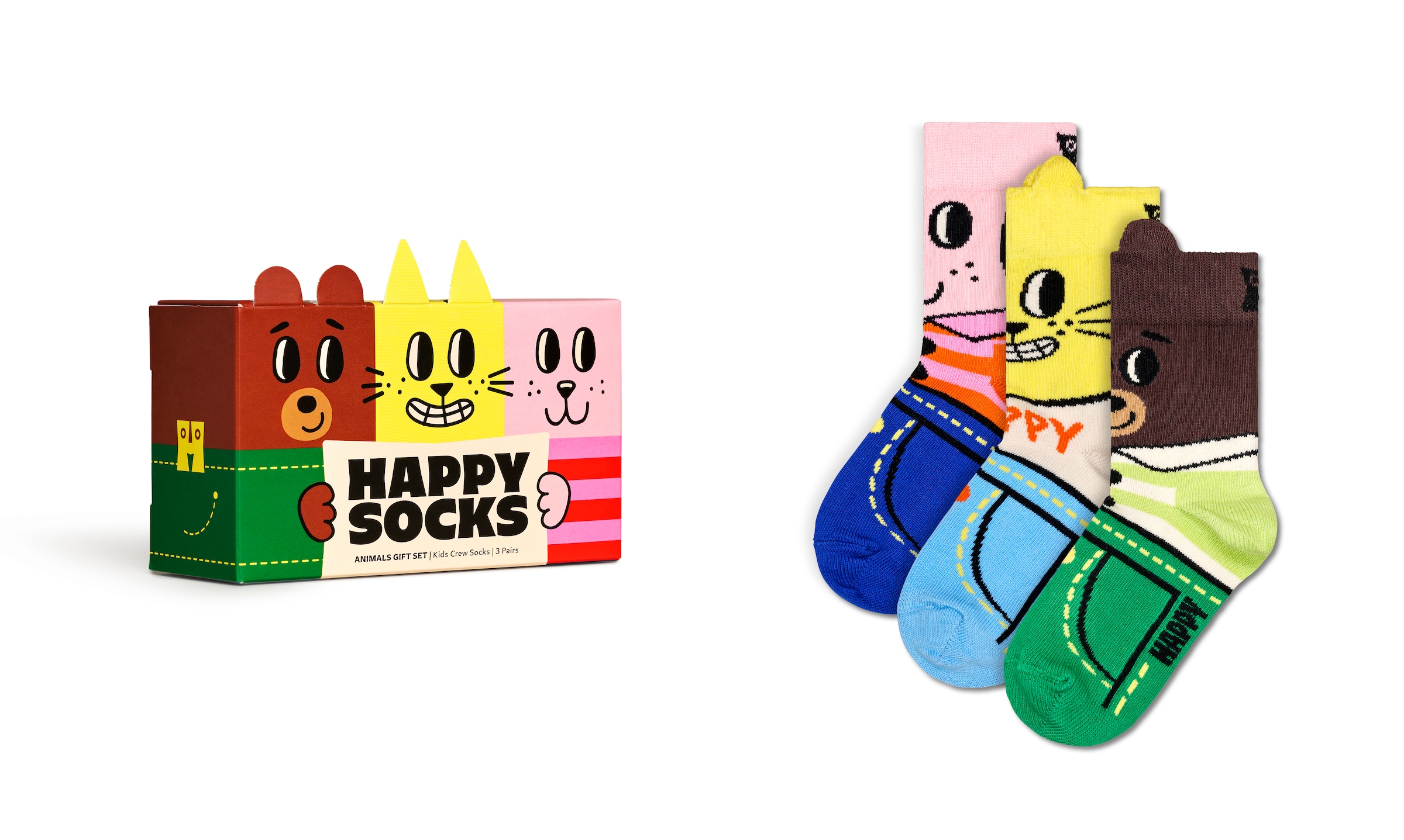 Paar), Set Socks Happy Socken, (3 Gift BAUR bestellen Animal |