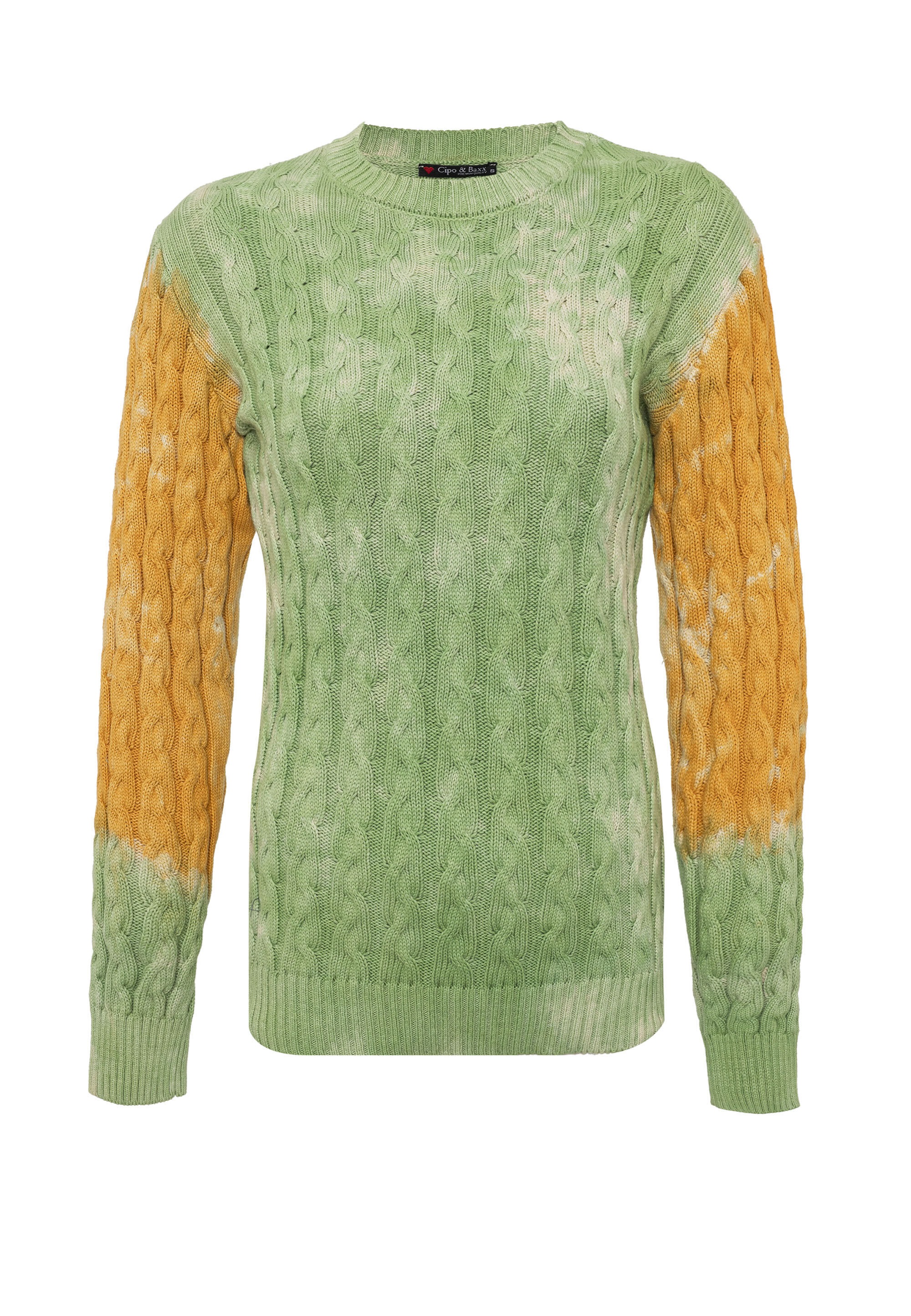 Cipo & Baxx Strickpullover "WP266" 1 Stk. mit Zopfmuster günstig online kaufen