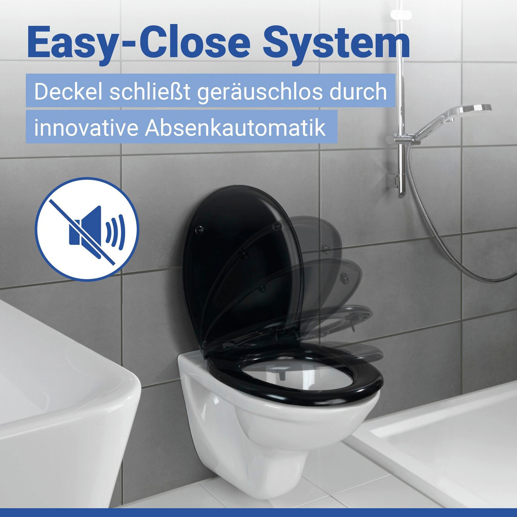 WENKO WC-Sitz »Rieti« strapazierfähiger Toilettensitz, belastbar bis 350 kg, Absenkautomatik