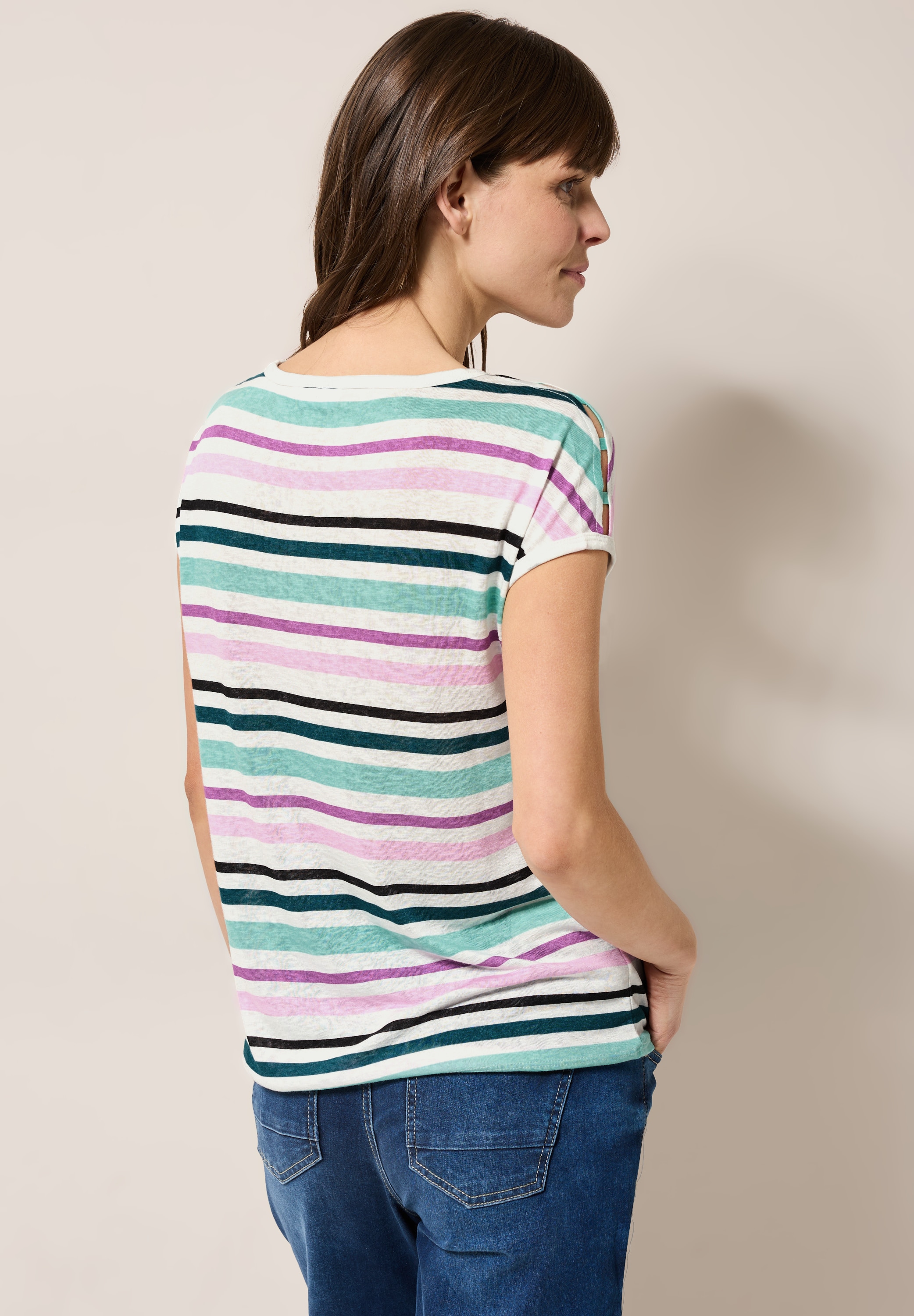 Cecil T-Shirt, mit U-Boot-Ausschnitt