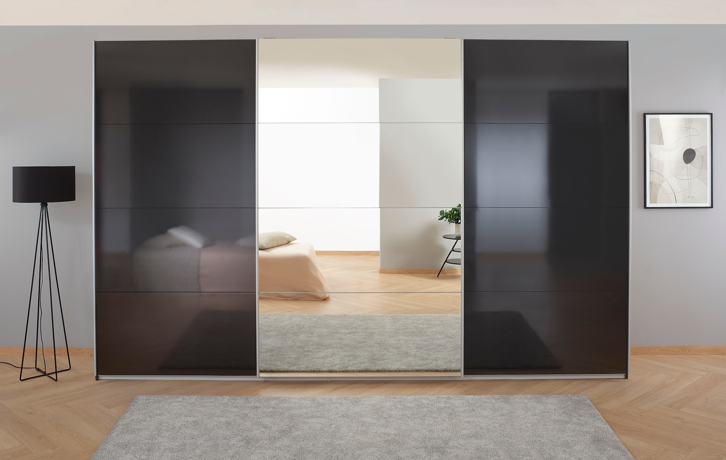 OTTO home Kleiderschrank "Mehrzweckschrank Aktenschrank Möbel Mietswohnung Schlafzimmer KOLUNA" 3 Ausstattungen BASIC/CLASSIC/PREMIUM (inkl. SOFT-CLOSE-FUNKTION), Breiten 203/271/315/360cm Höhen 210/229 Hochglanzfront MADE IN GERMANY