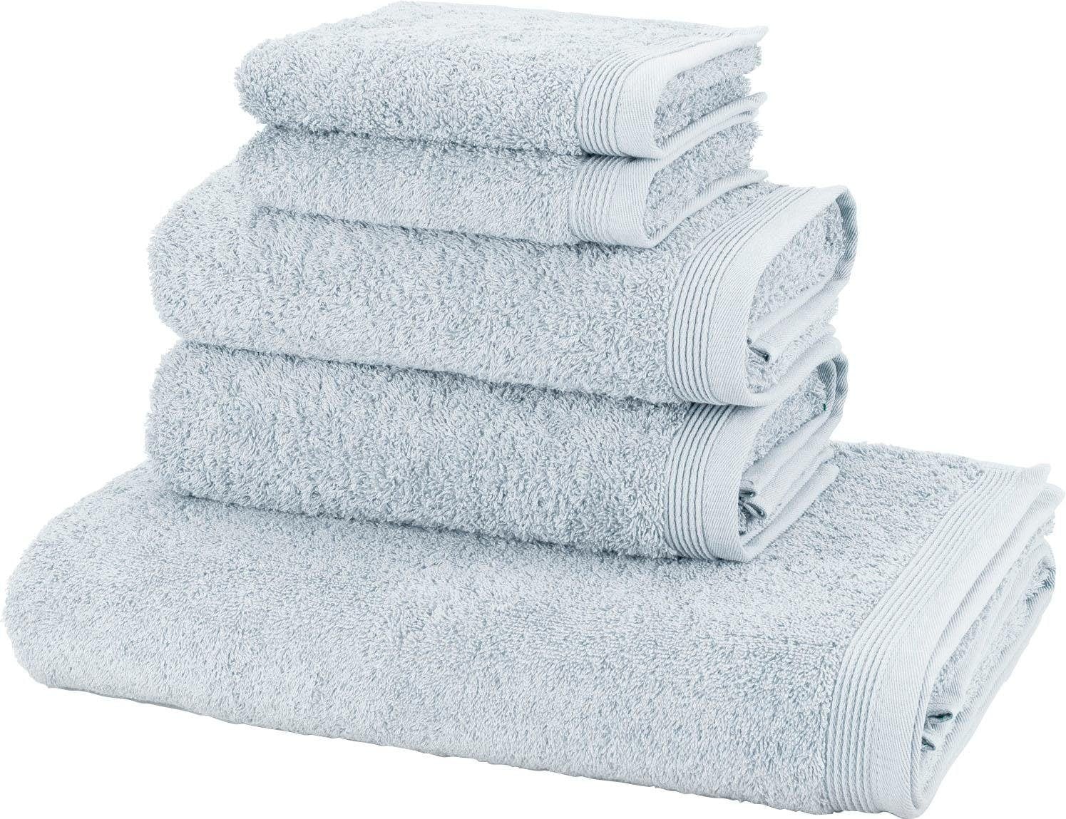 Möve Handtuch Set "Basic" 5tlg.-Set: 2xGäste- 2xHand- und 1xBadetuch in Wal günstig online kaufen