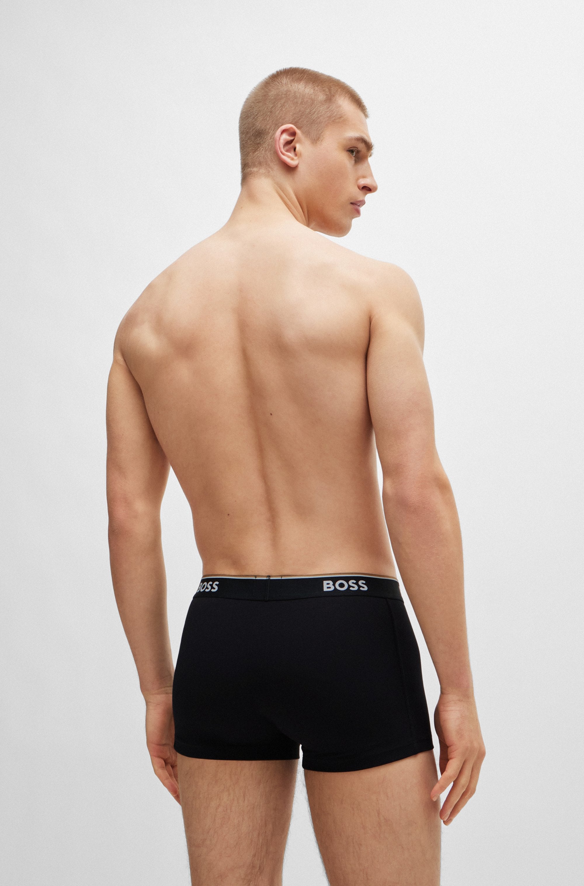BOSS Boxer »TRUNK 3 PACK«, (3 St.), BOSS Schriftzug auf dem Bund