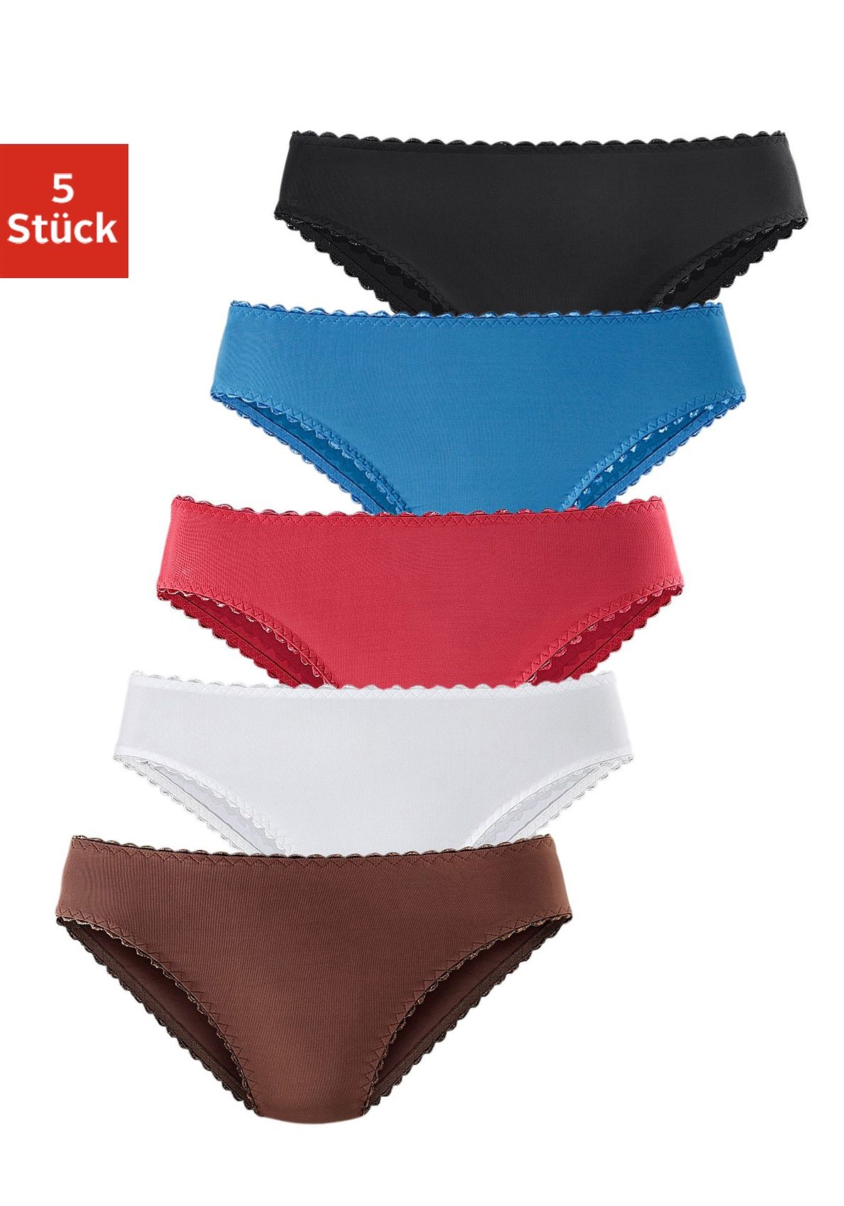petite fleur by Lascana Jazz-Pants Slips 5er-Pack, aus weicher Microfaser