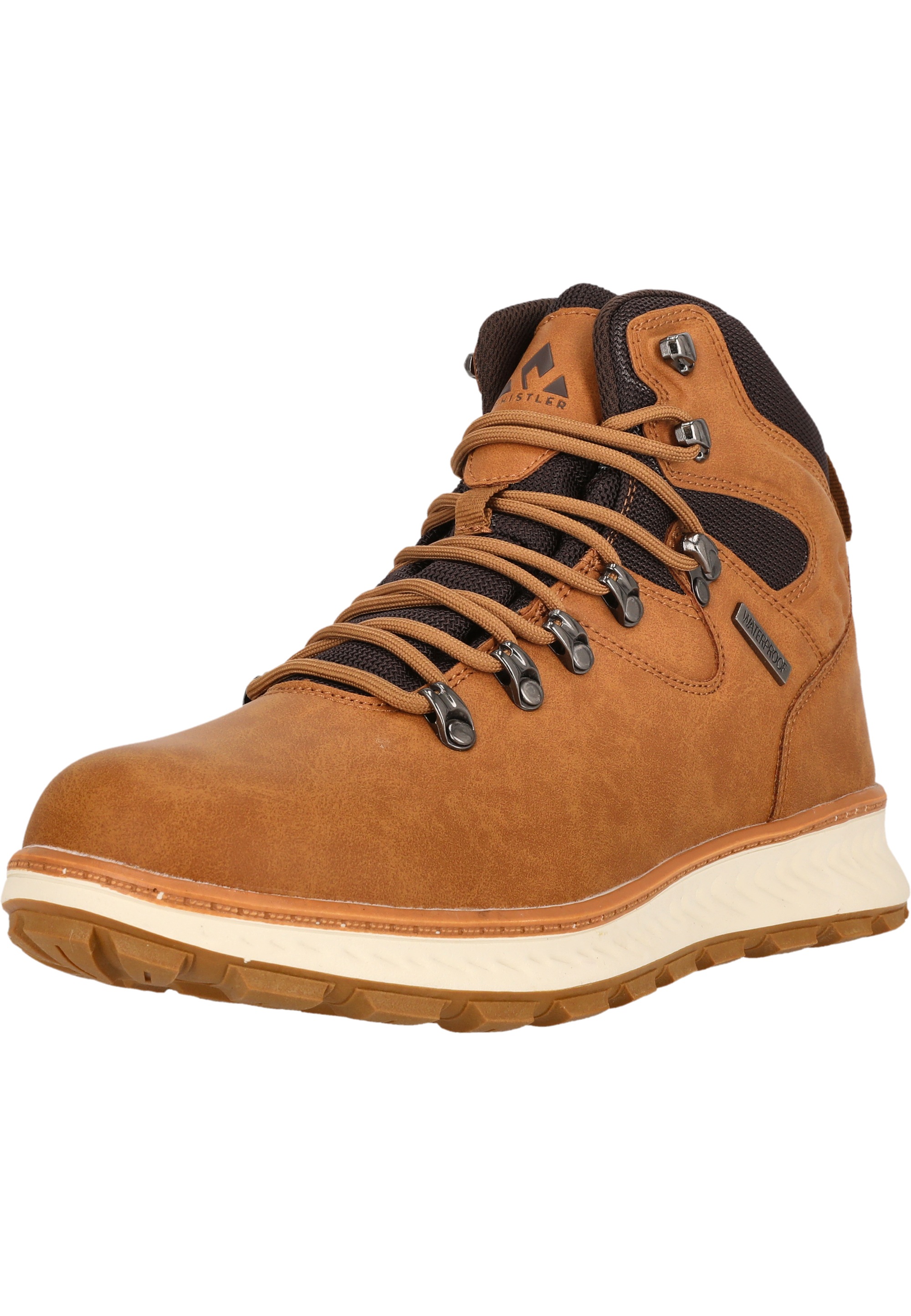 Winterboots WHISTLER "Francisco M Boot WP", Herren, Gr. 43, carmel braun, Synthetik, Textil, Schuhe Winterboots, Snowboots, Winterstiefel, Schnürstiefel, Winterschuhe, wasserdicht