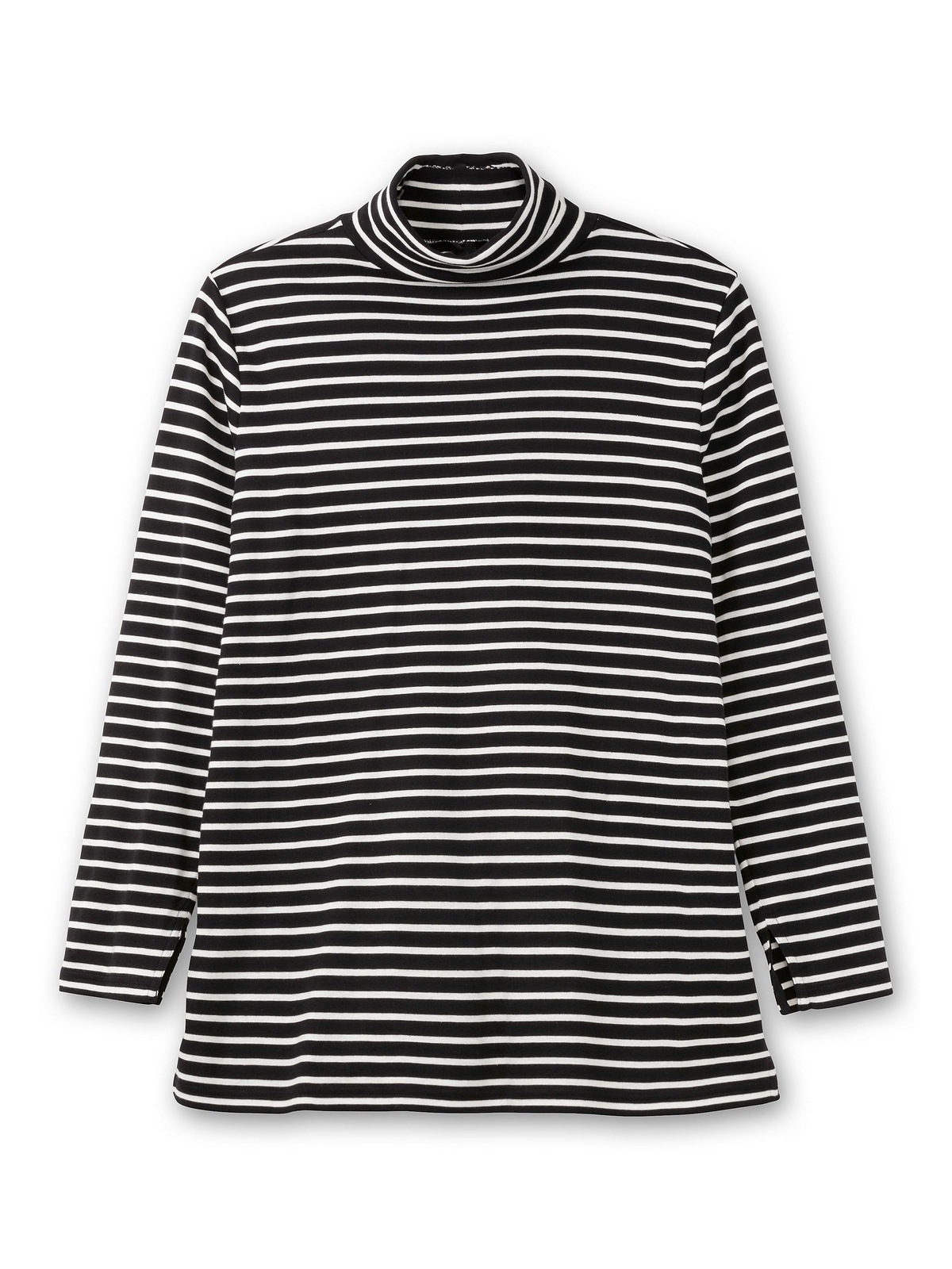 Sheego Rollkragenshirt »Große Größen«, in Rippqualität