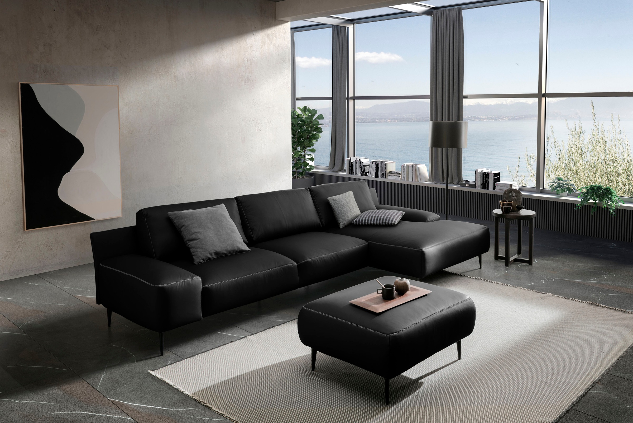 designwerk Ecksofa »Forma, zeitloses Designsofa mit aktuellem Fuß, L-Form«, in hochwertiger Verarbeitung und tollem Sitzkomfort