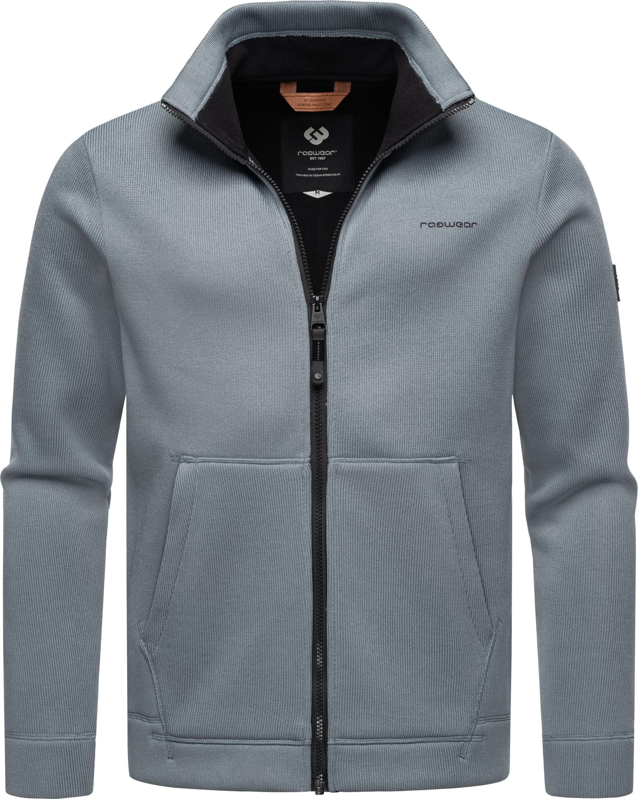 Ragwear Sweatjacke »Fabbian Collar«, Herren Basic Feinstrick-Jacke