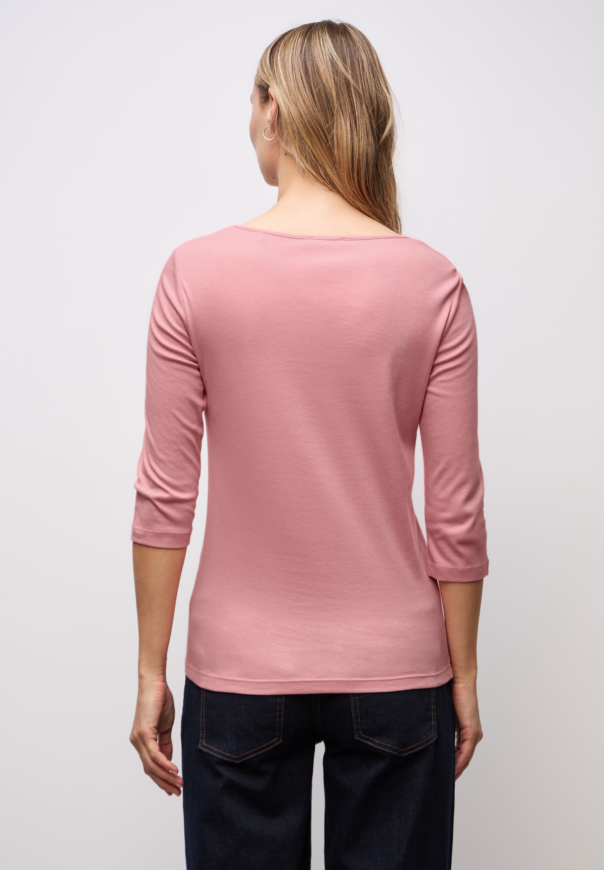 STREET ONE 3/4-Arm-Shirt in Unifarbe