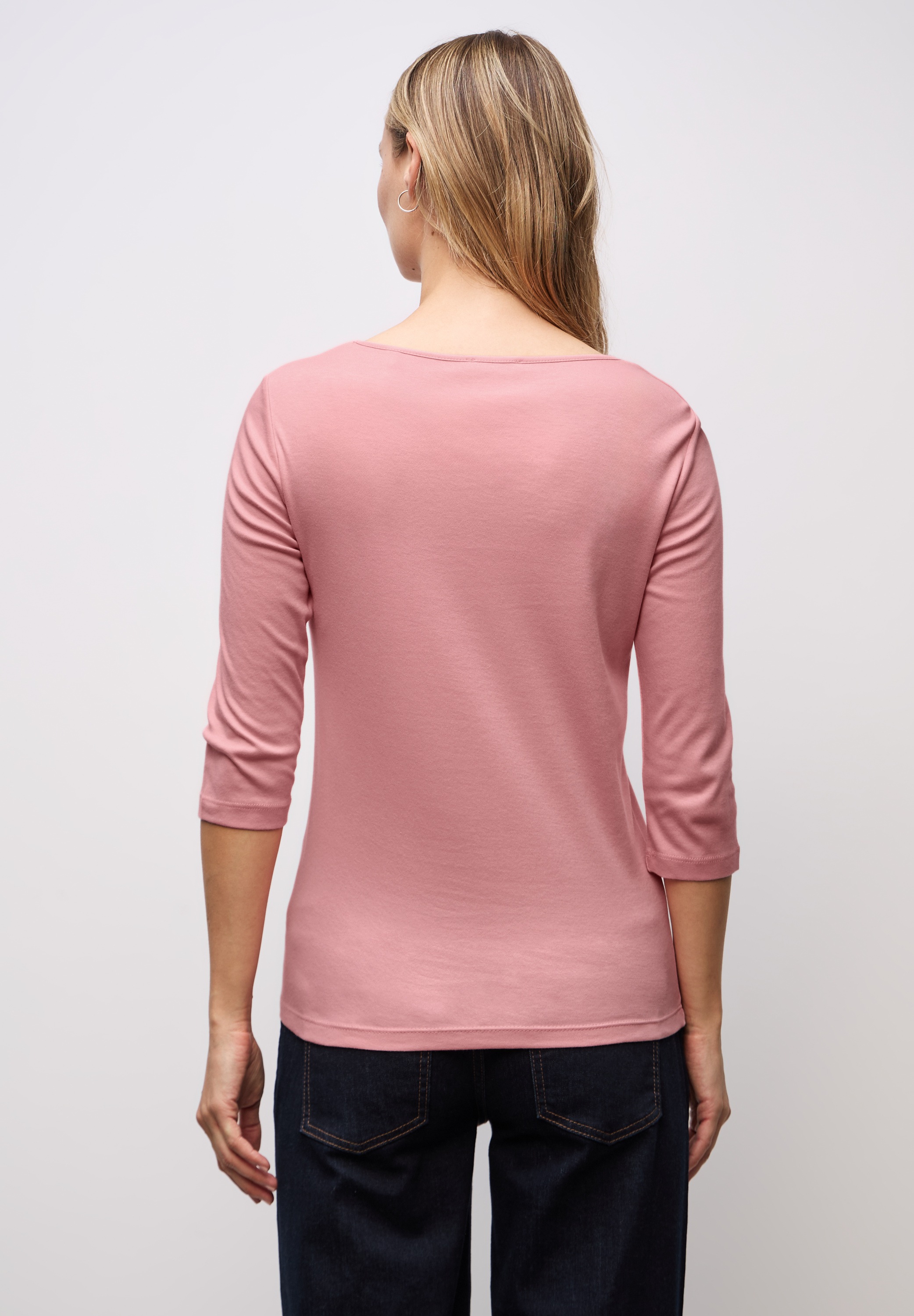 STREET ONE 3/4-Arm-Shirt in Unifarbe günstig online kaufen