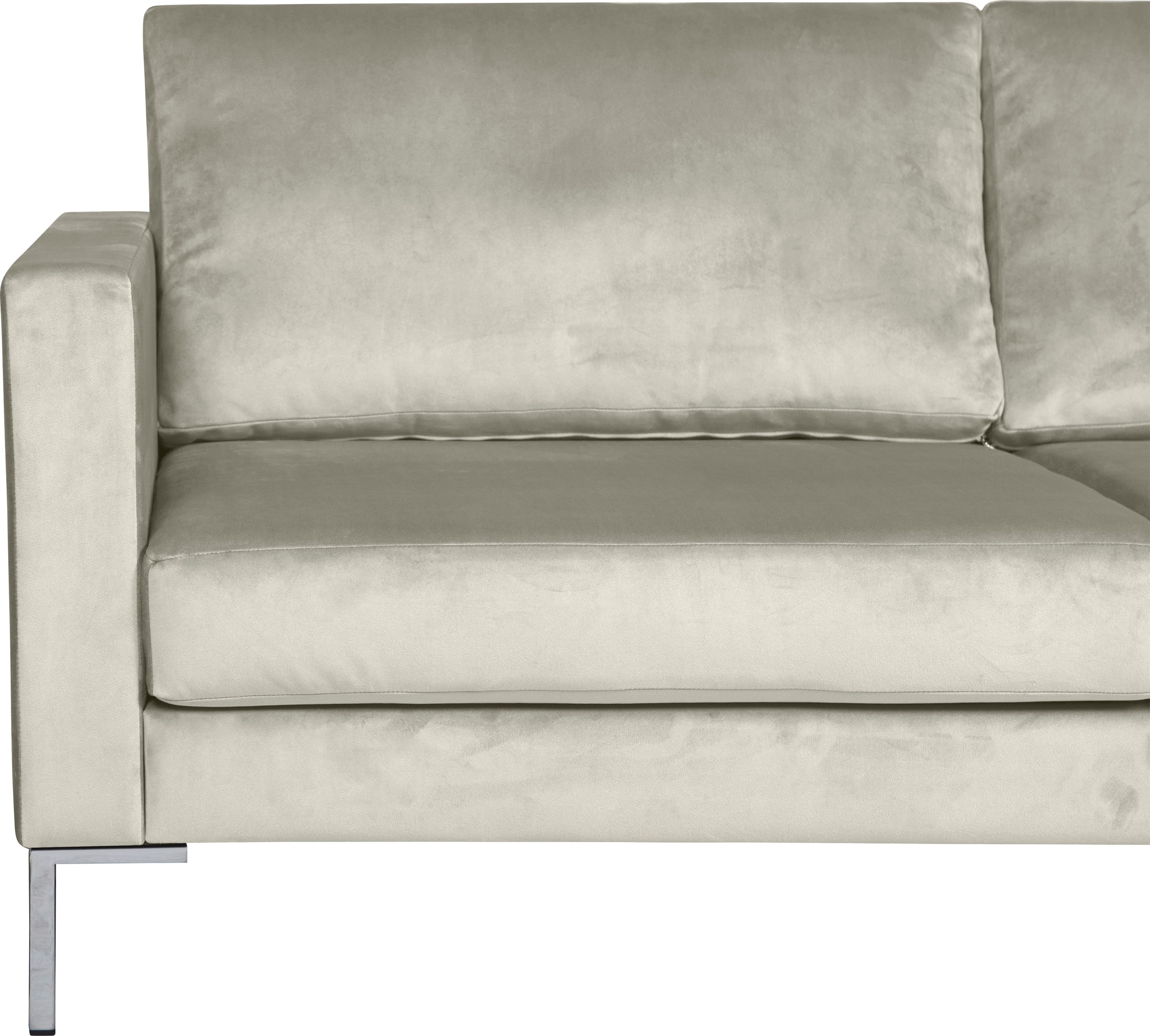 Alte Gerberei Ecksofa »Velina, L-Form«, mit Metall-Winkelfüßen, Breite 251 cm
