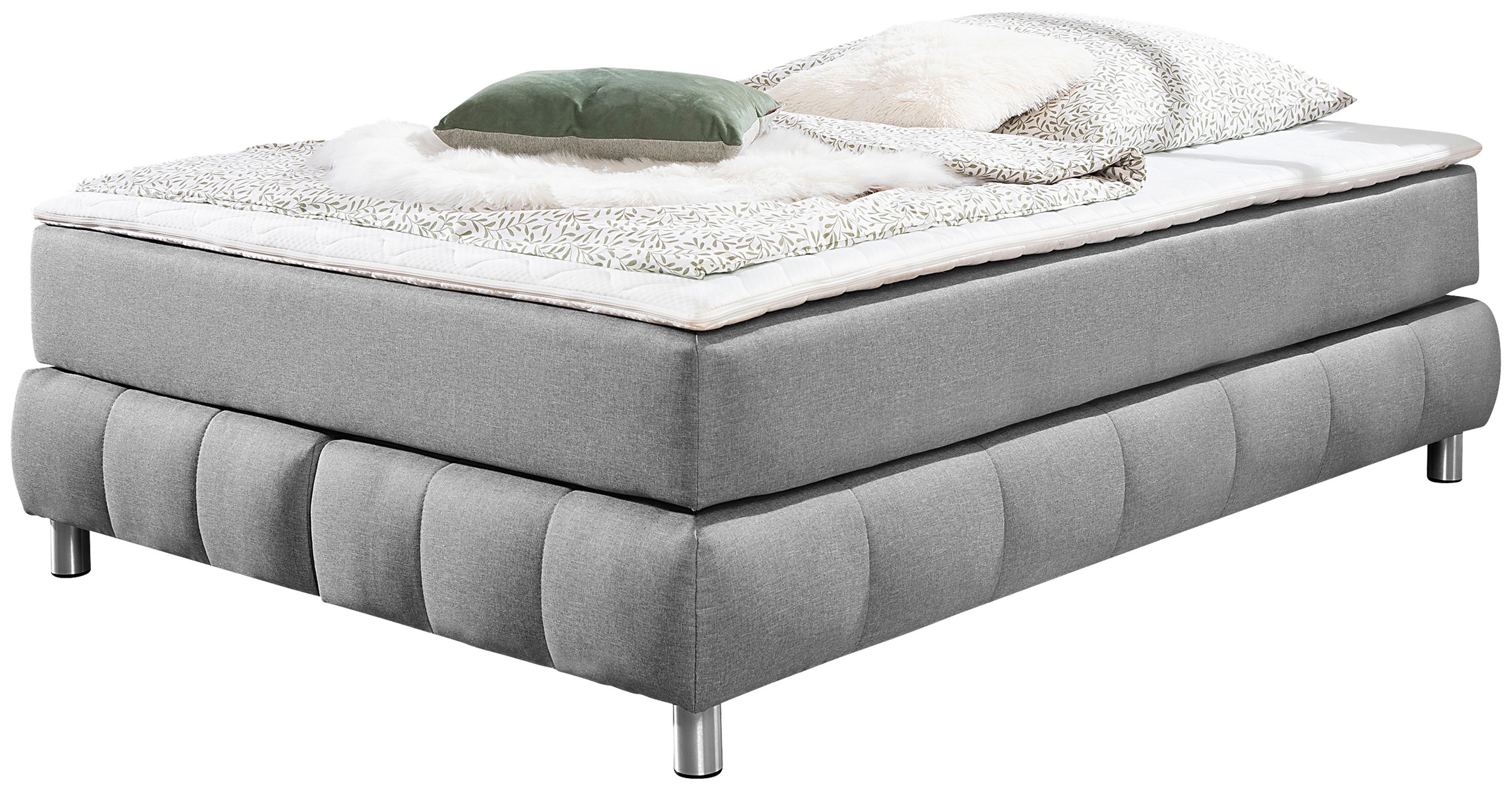 andas Boxspringbett »Salo«, Ohne Kopfteil, inkl. Topper, auch in Überlänge 220 cm
