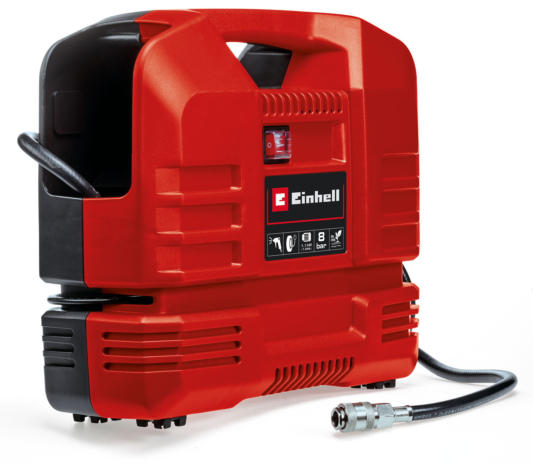 Einhell Koffer-Kompressor "TC-AC 190 OF Set" Set, 4 Stk. tlg. inkl. Koffer für universelle Aufbewahrung von Werkzeug und Zubehör