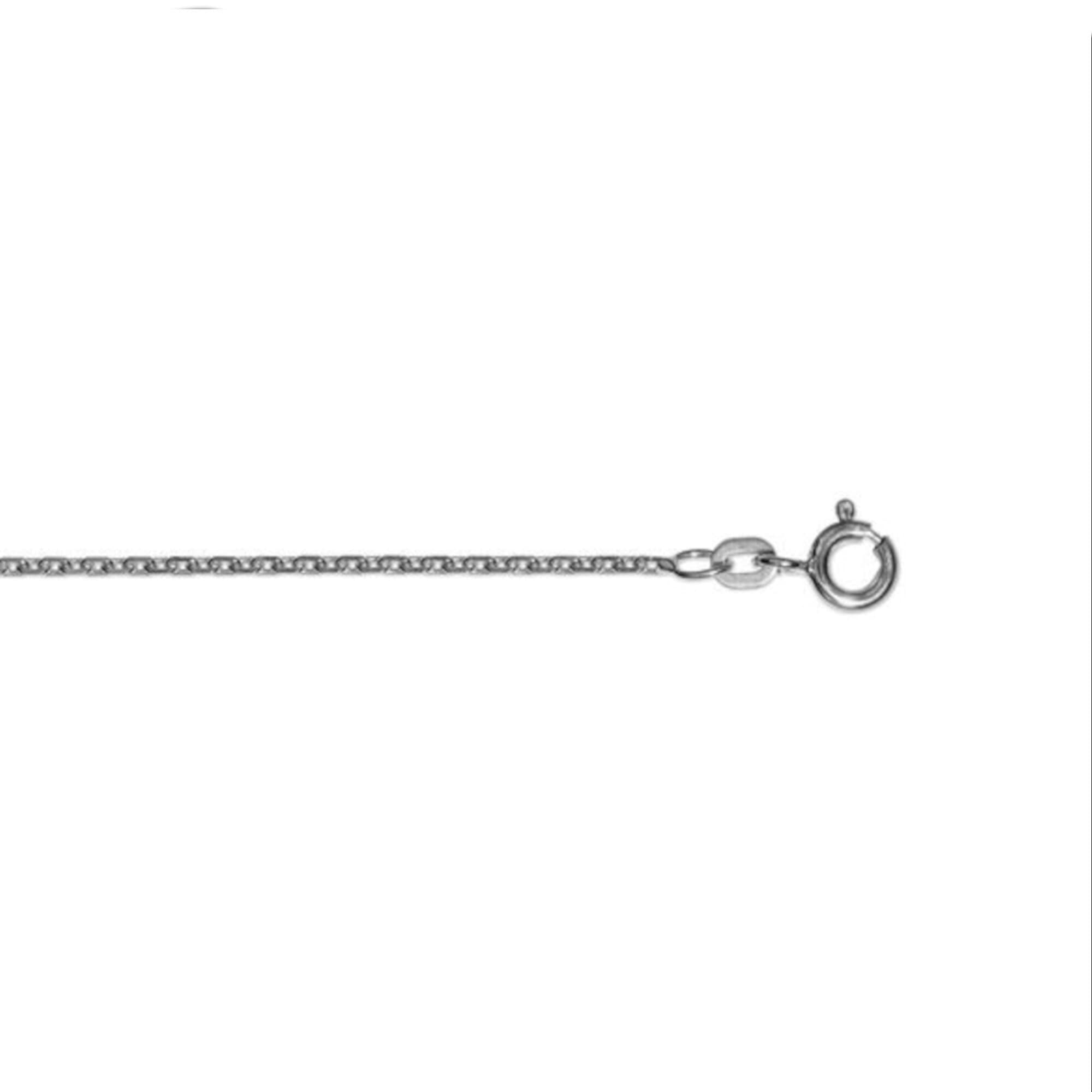 ONE ELEMENT Damen Goldkette "Halskette Rundankerkette aus 333 Weißgold Ø 1,7 mm", 45, Gold Weißgold 333, silber, Gold, Weißgold 333, Halsketten,