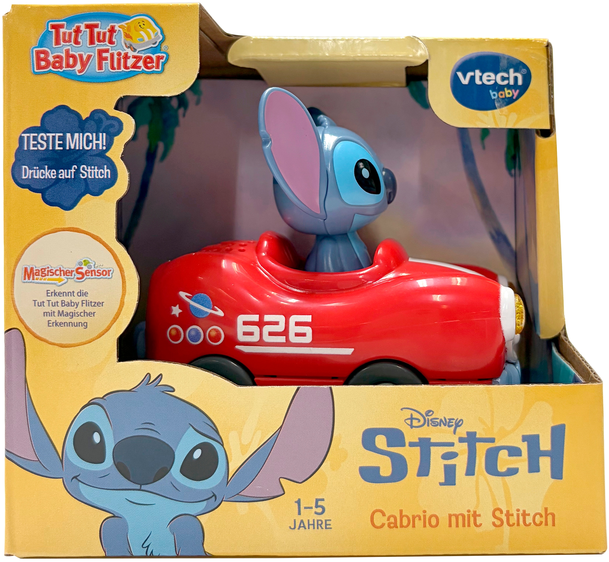 Vtech® Spielzeug-Auto »Tut Tut Baby Flitzer, Disney Stitch Cabrio mit Stitch«