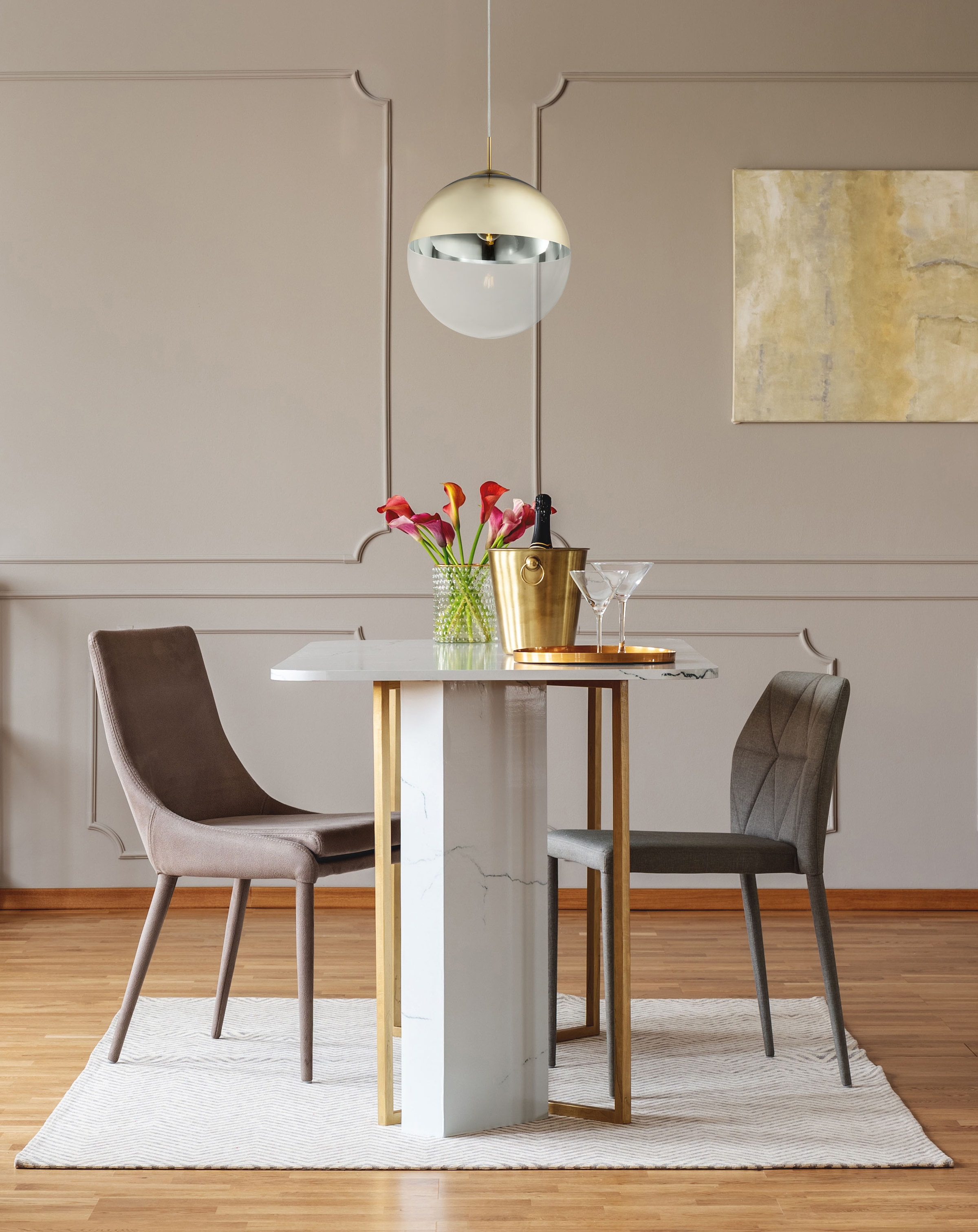 GLOBO LIGHTING Hängeleuchte »VARUS«, Leuchtmittel E27 | ohne Leuchtmittel, Hängelampe/Pendelleuchte/Esszimmer/Wohnzimmer/Esstisch