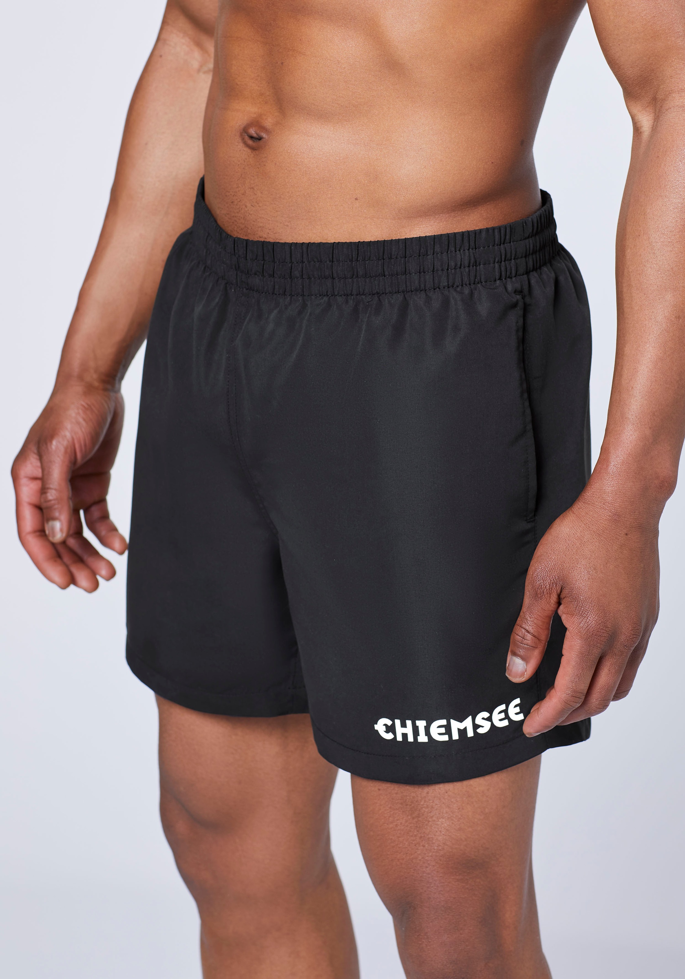 Badeshorts CHIEMSEE, Herren, Gr. M (48/50), schwarz, 100% Polyester, Badehosen Badeshorts 2